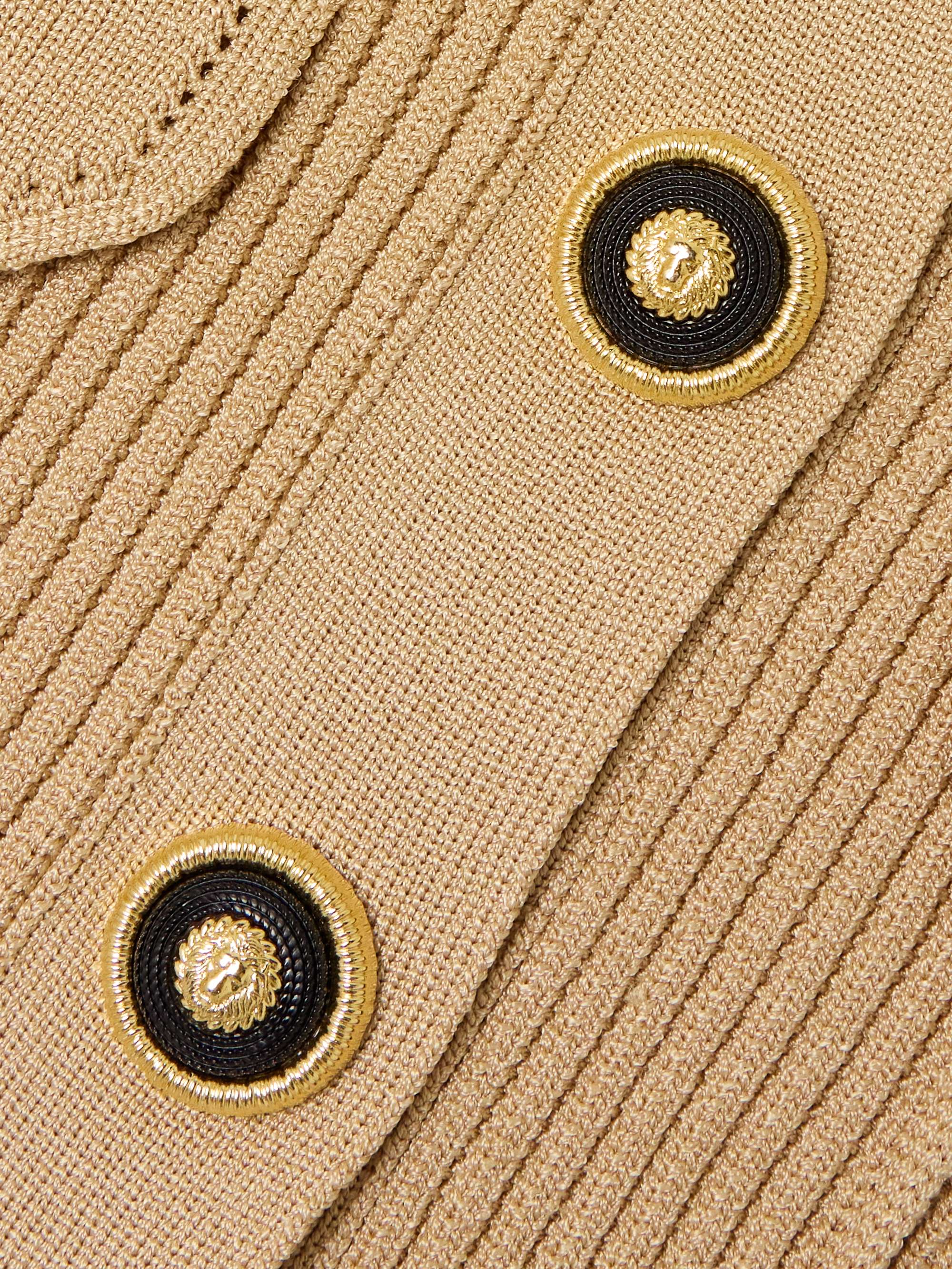 Ribbed pointelle-knit cardigan view