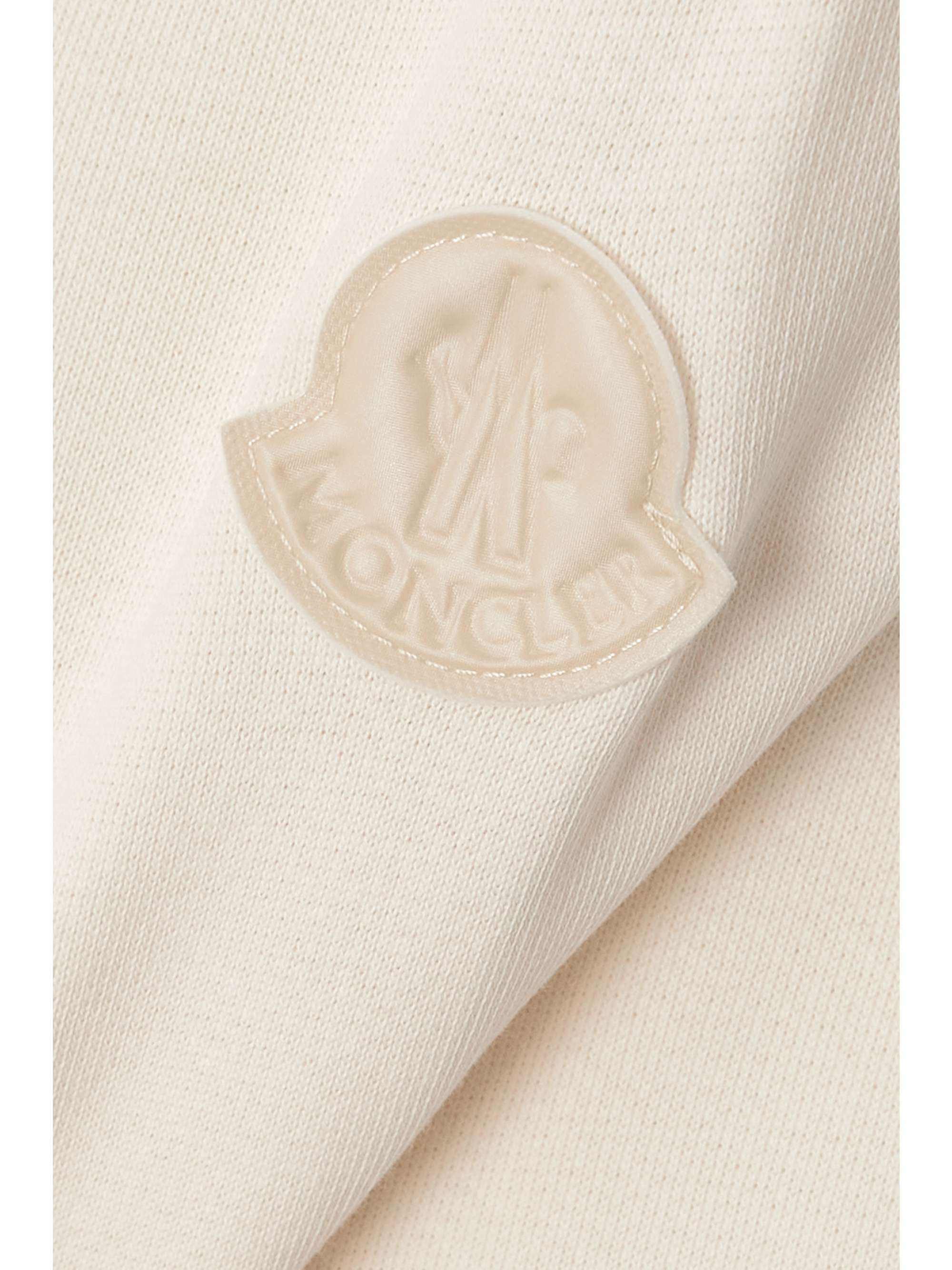 Lace-up cotton-blend jersey hoodie view