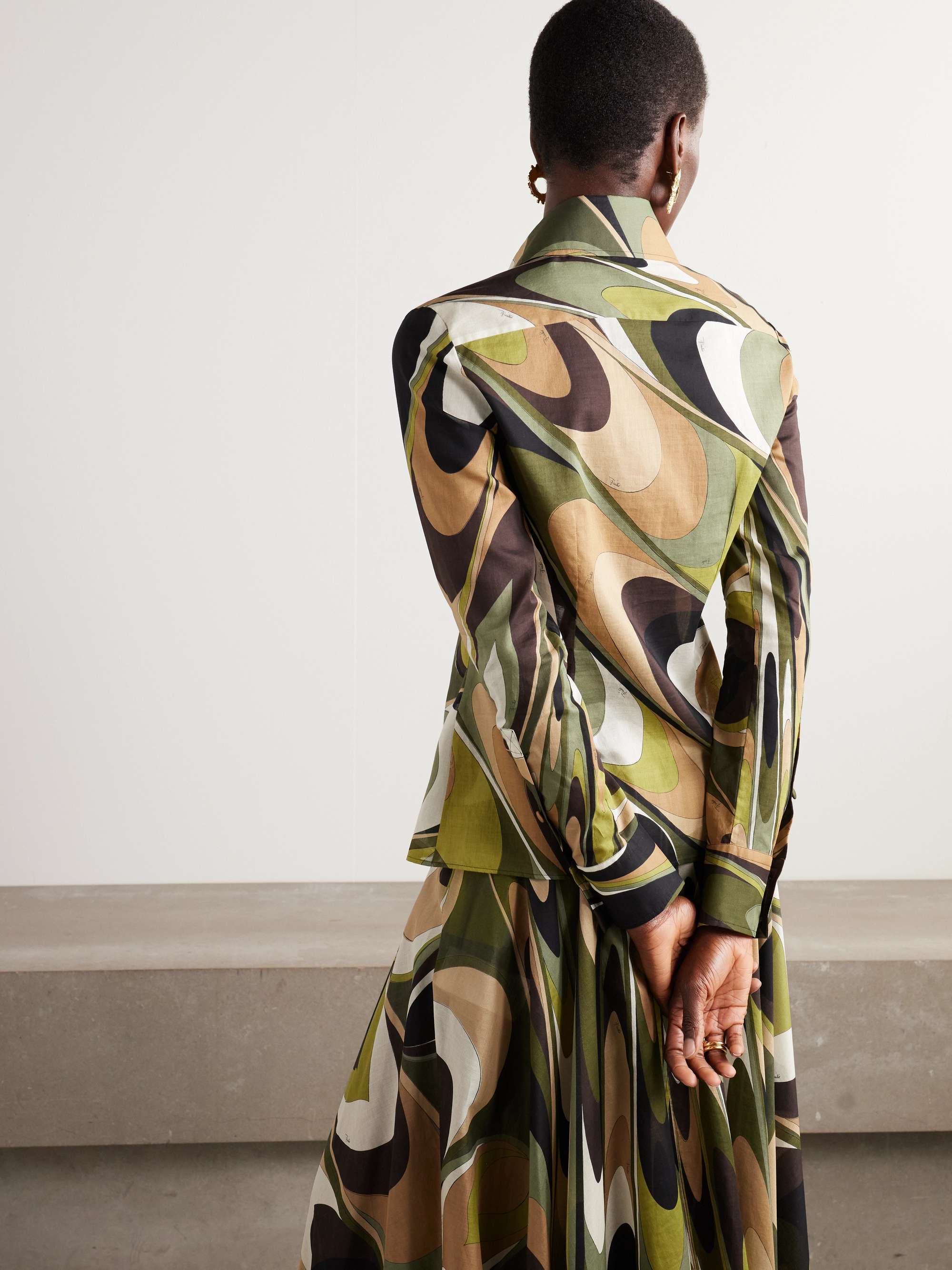 Onda printed cotton-muslin shirt view