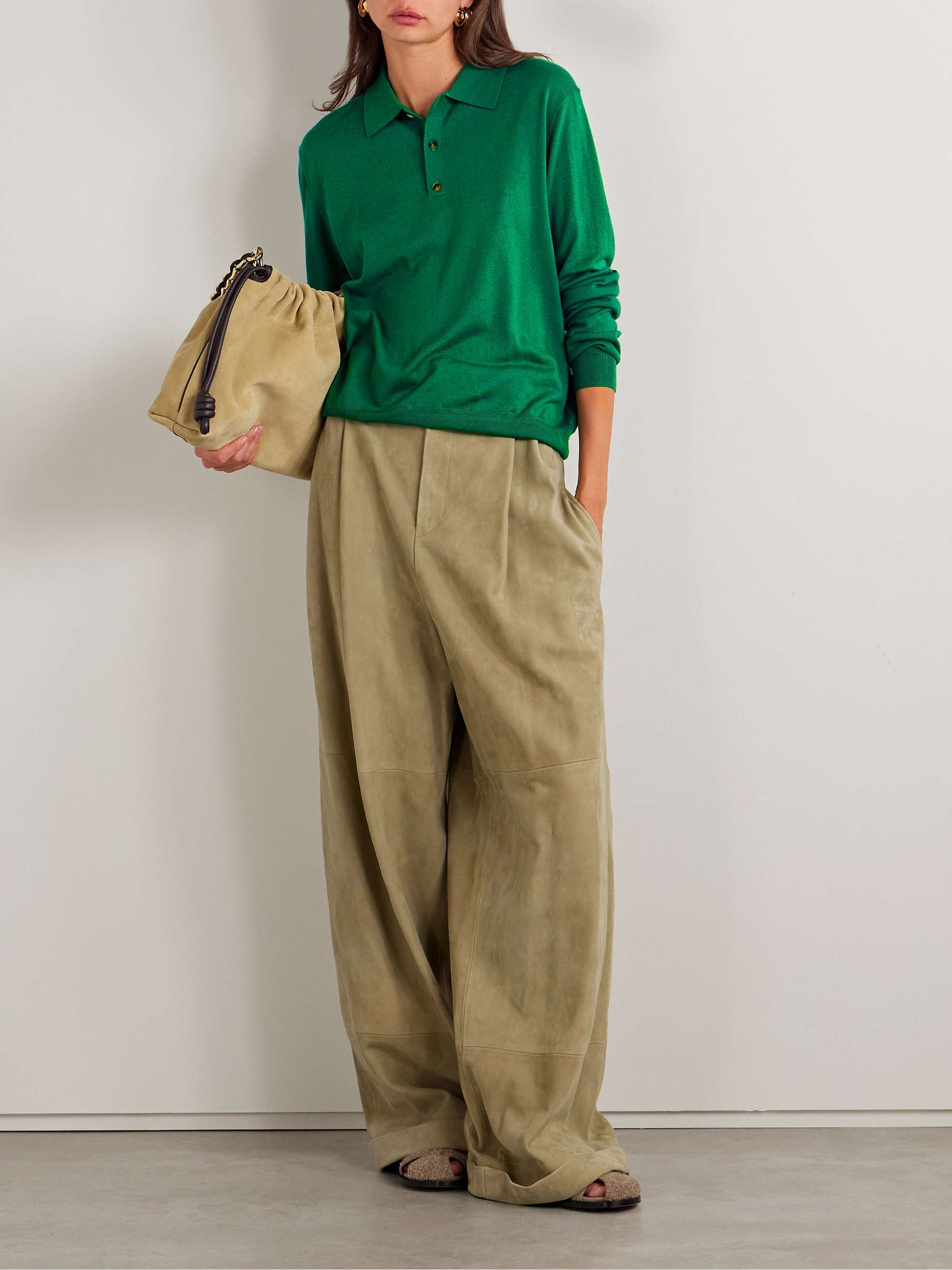 Ben oversized silk-blend polo sweater view