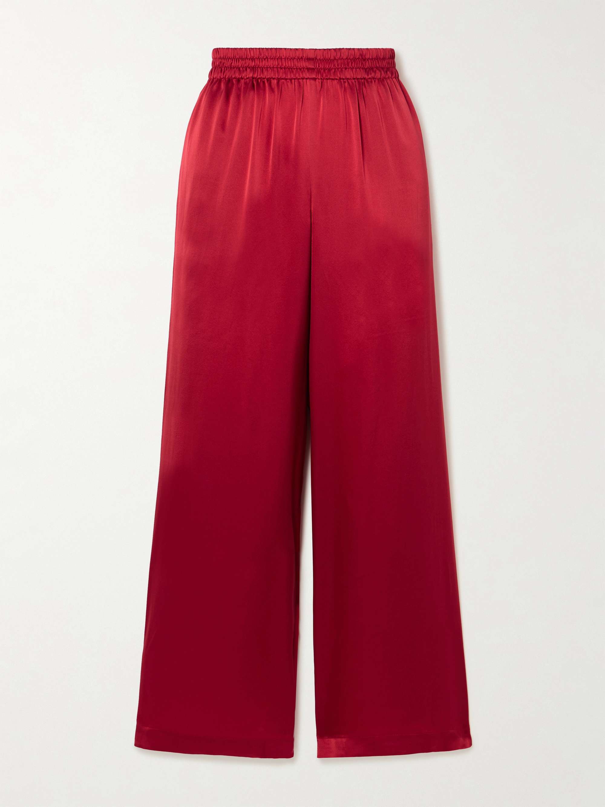 Happiness silk-satin wide-leg pajama pants view