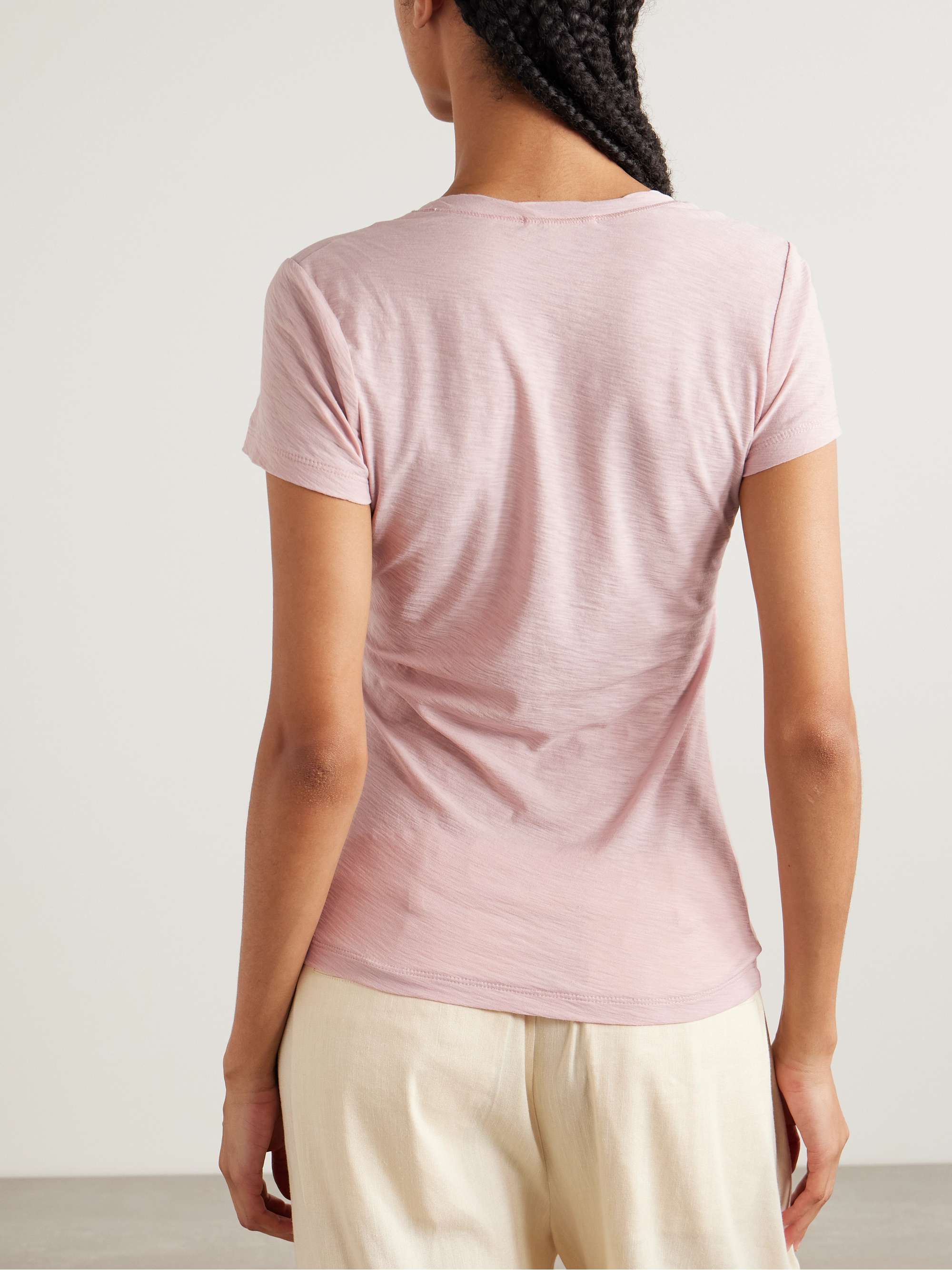 Casual slub Supima cotton-jersey T-shirt view