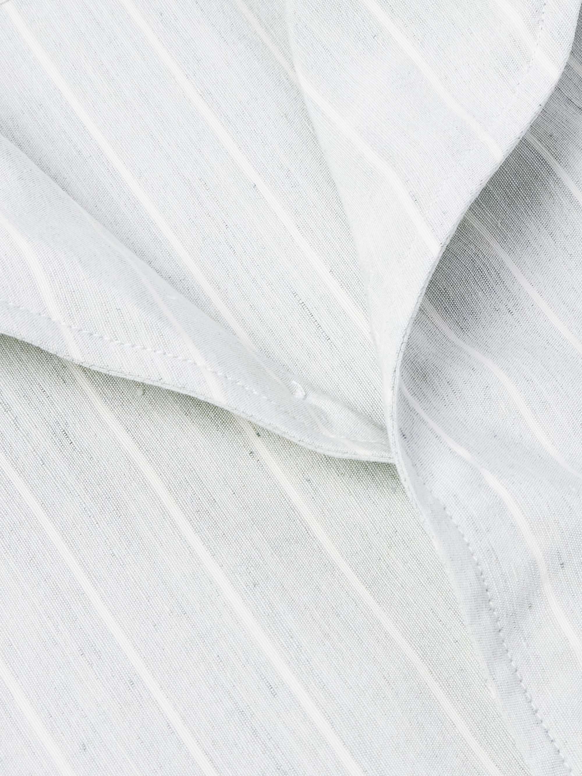 André Camp-Collar Striped Linen and Silk-Blend Shirt view