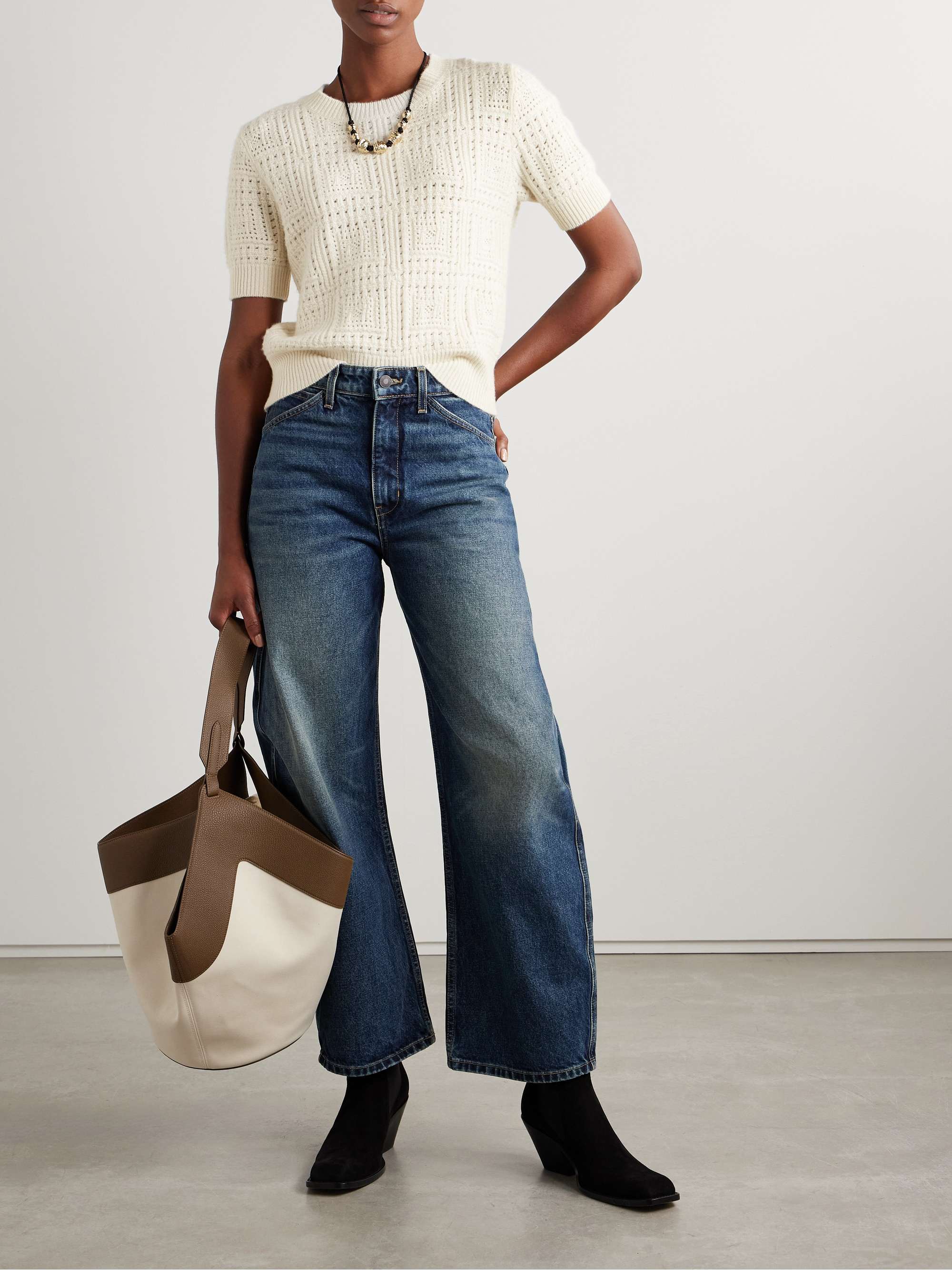 Elysia pointelle-knit cashmere sweater view