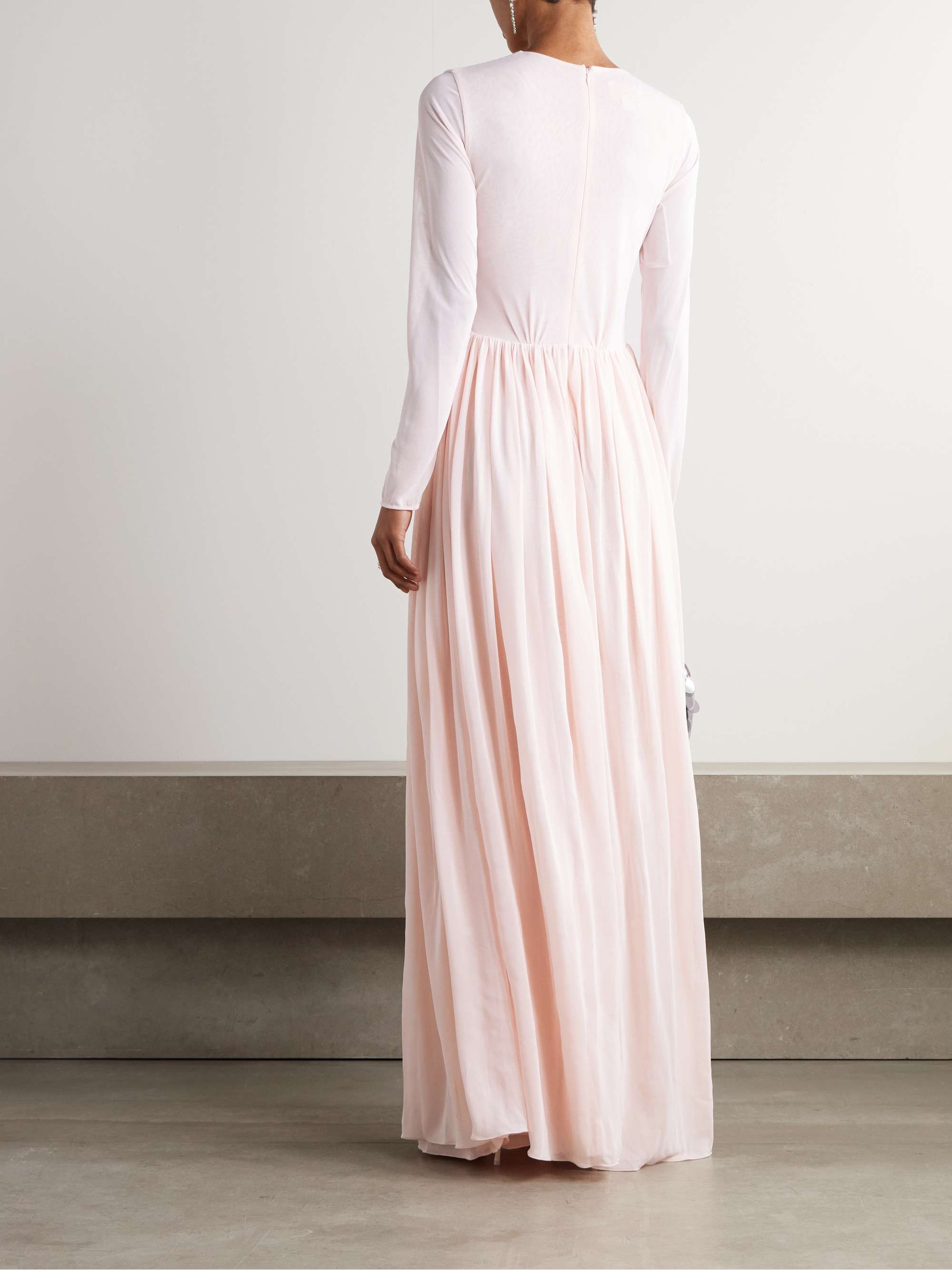 Tie-detailed wrap-effect jersey gown view