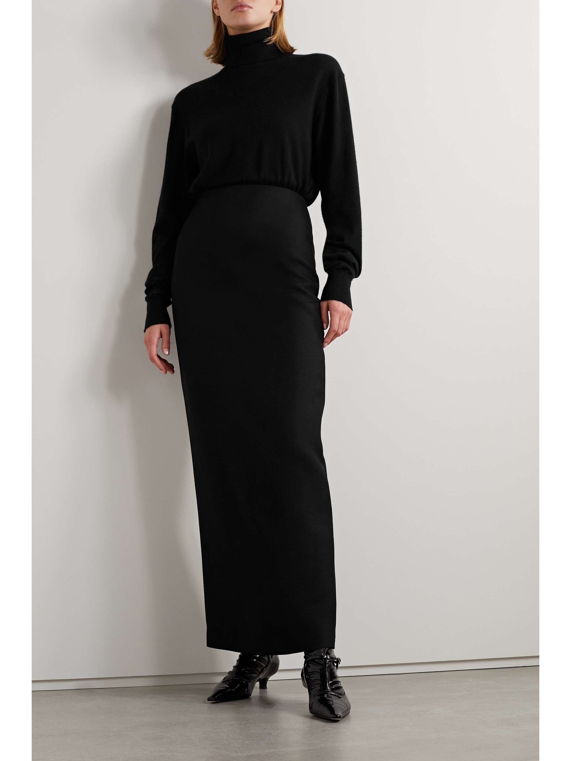 Bartelle grain de poudre wool and mohair-blend maxi skirt view
