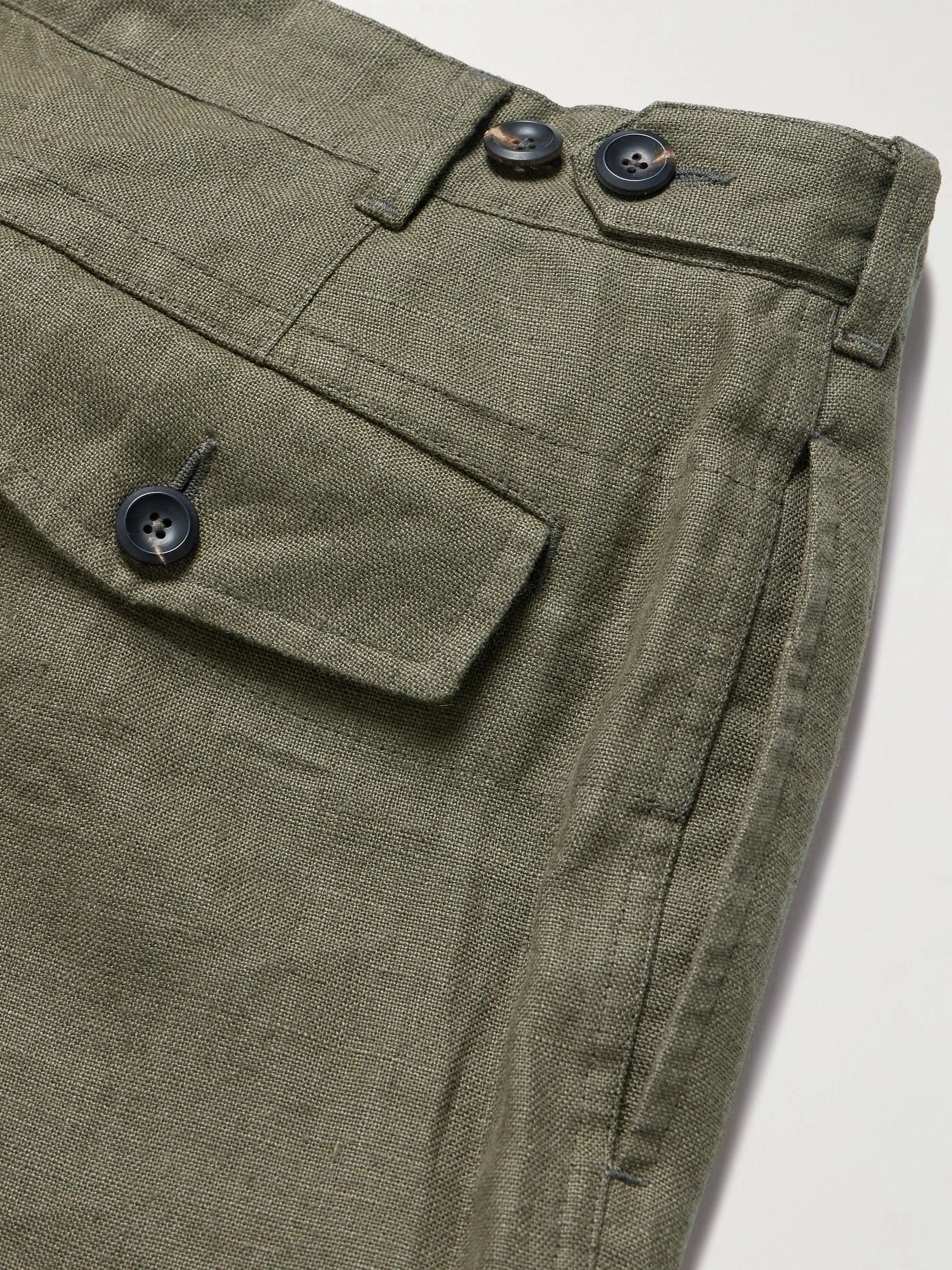 Games Tapered Pleated Linen Suit Trousers view
