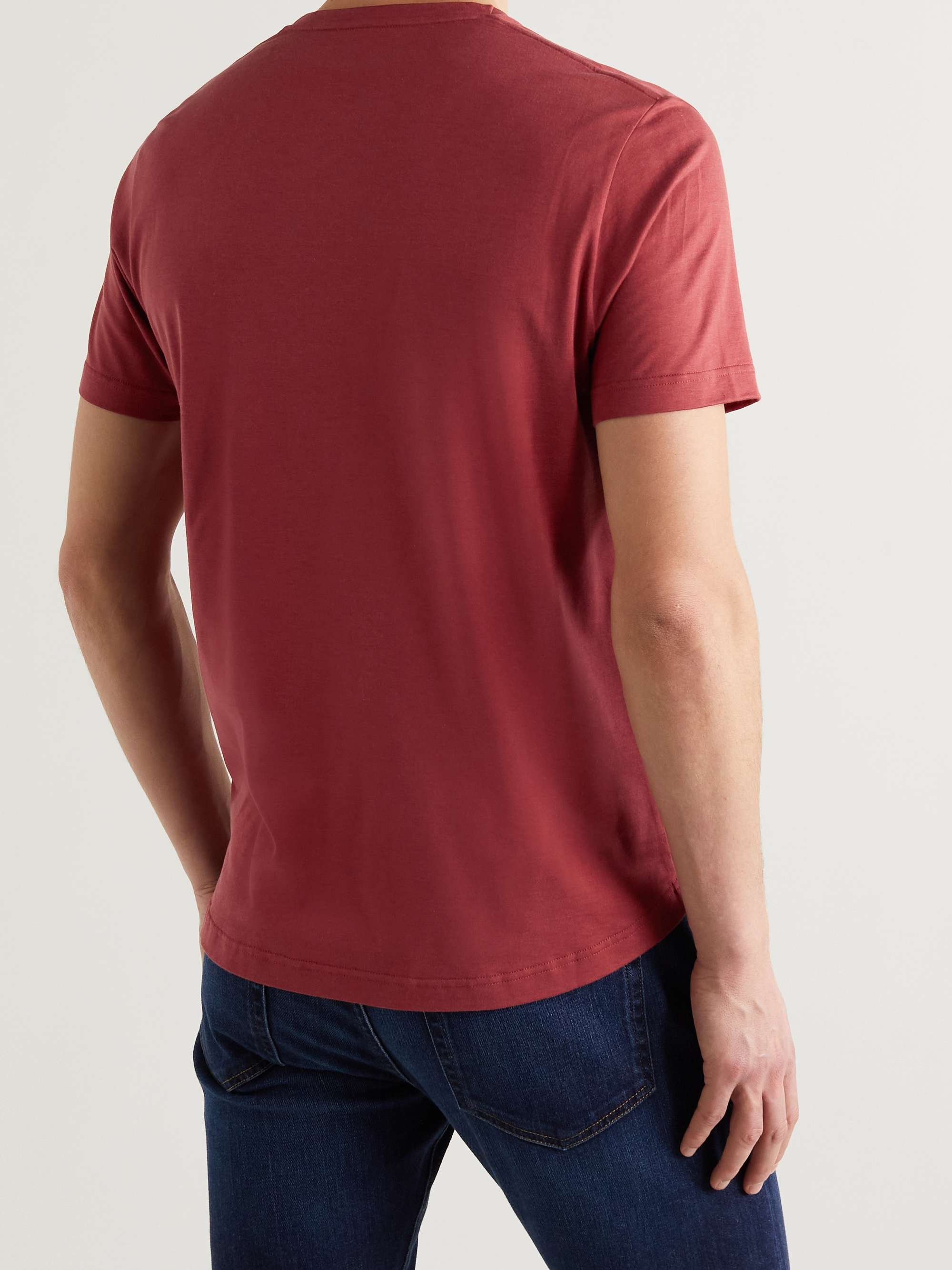 Slim-Fit Silk and Cotton-Blend Jersey T-Shirt view
