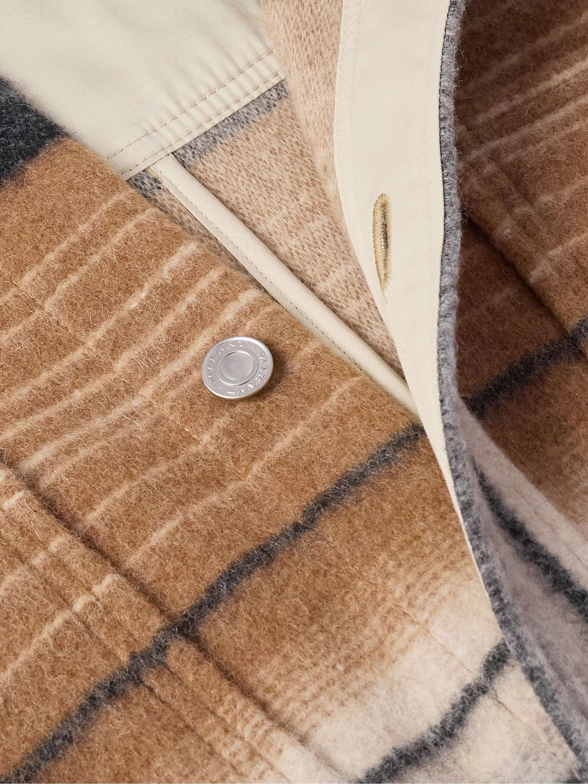 Duncan striped wool-blend felt jacket view