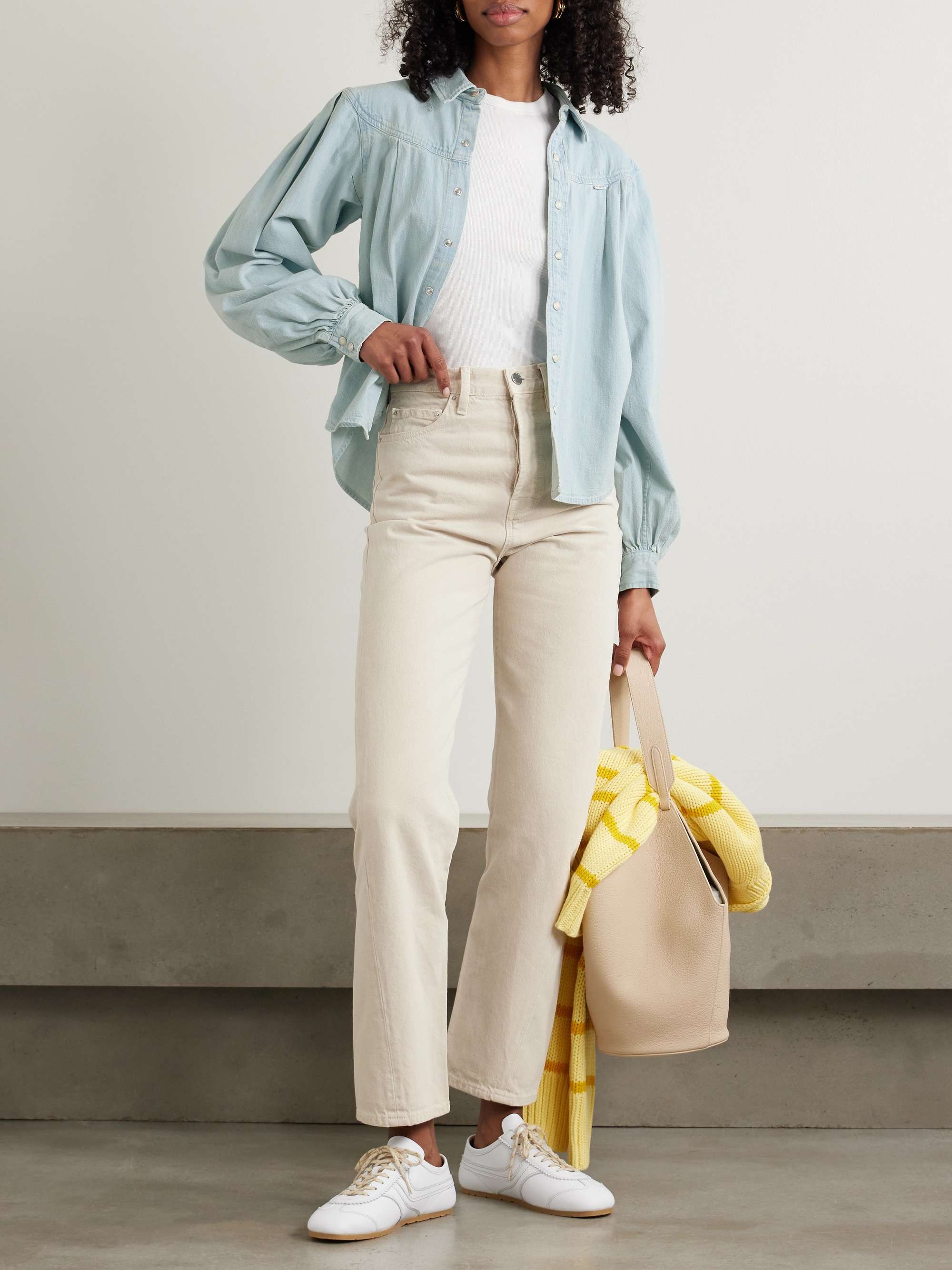 The Rhapsody Exes pleated denim shirt view