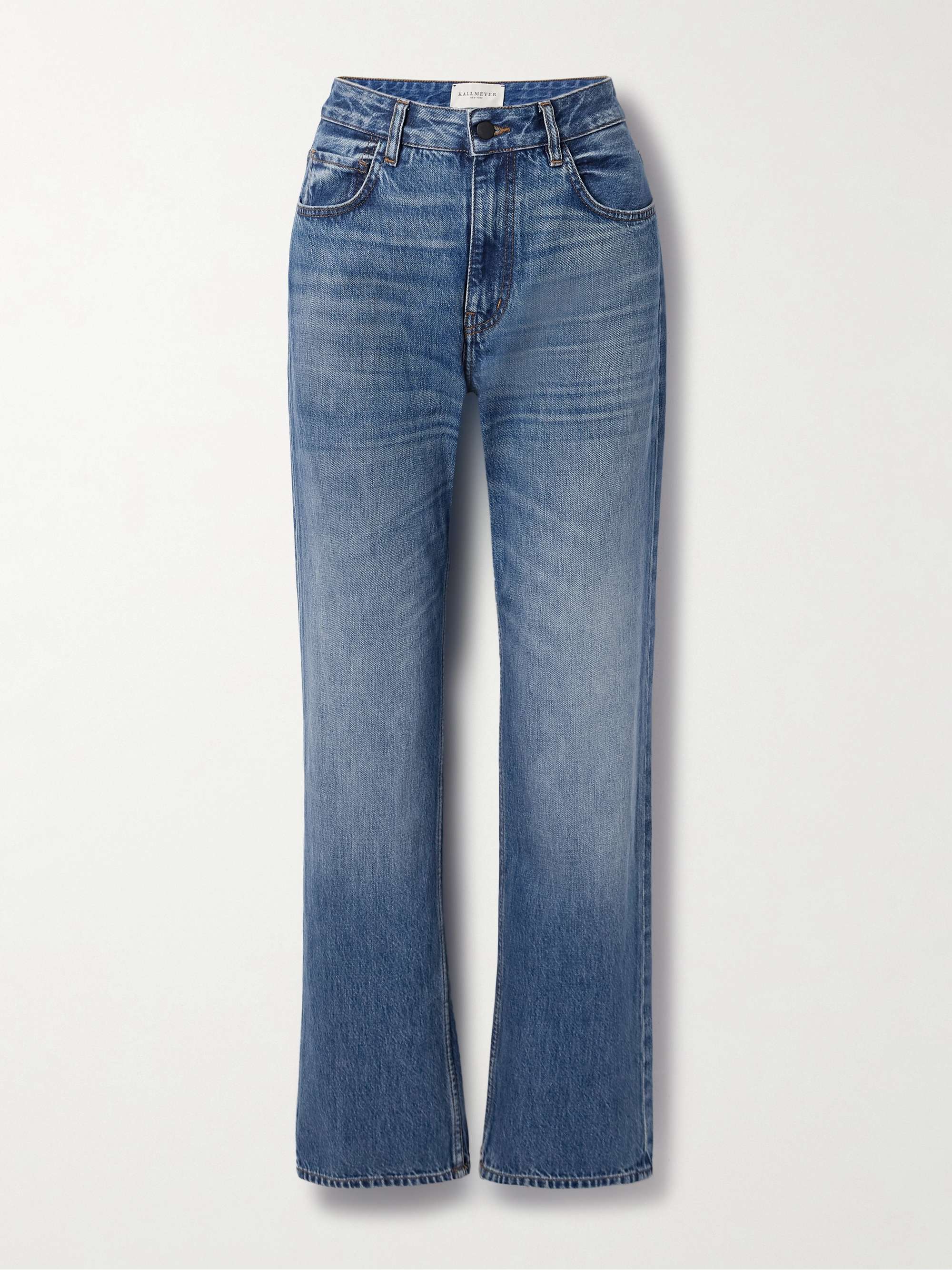 Farah high-rise straight-leg jeans view