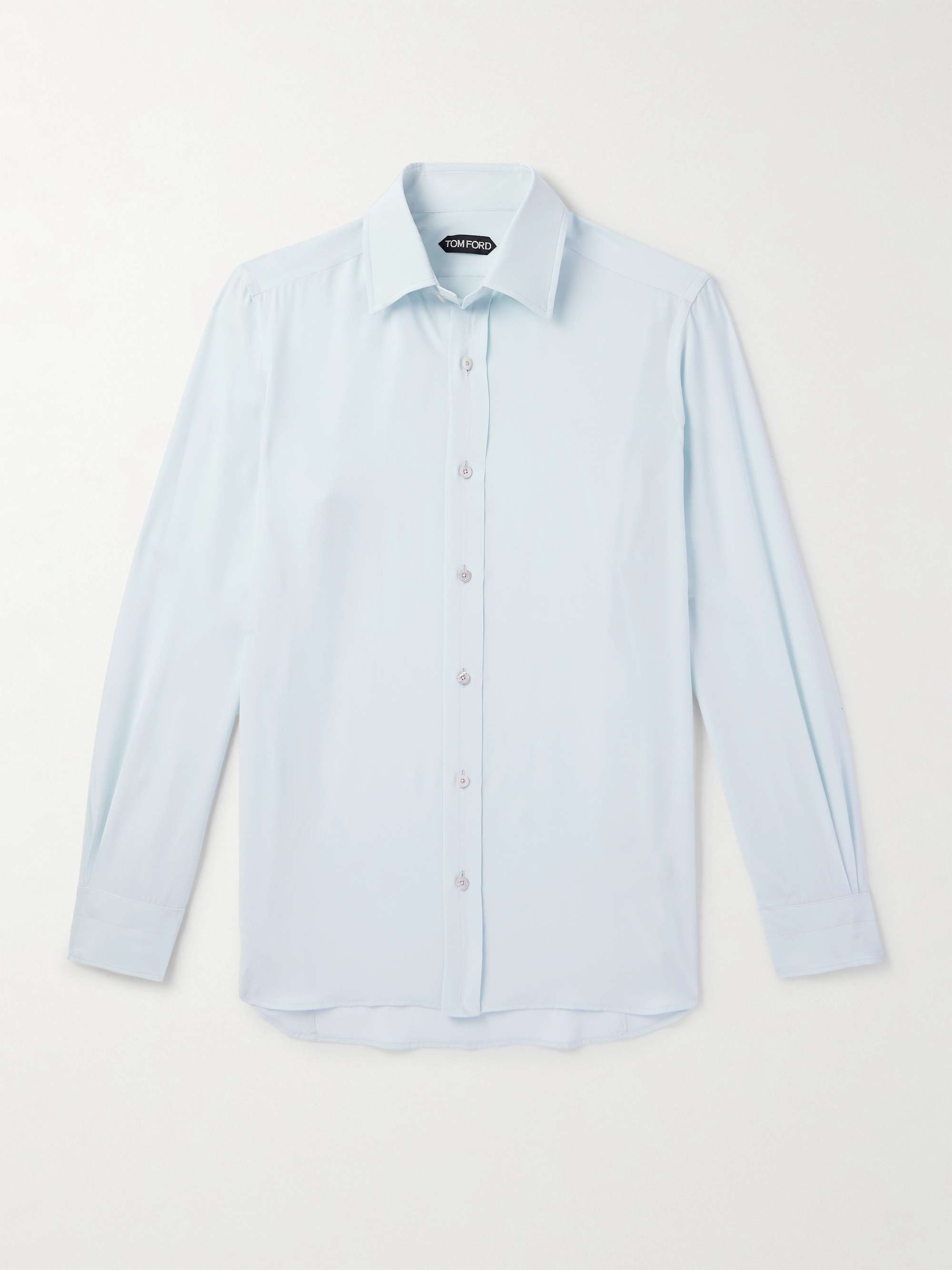Slim-Fit Silk Crepe de Chine Shirt view