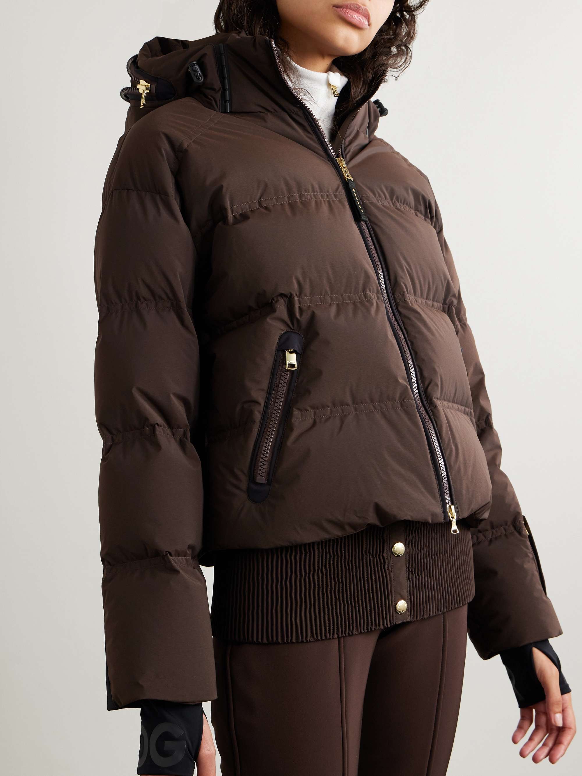 Kelly quilted hooded ski jacket view