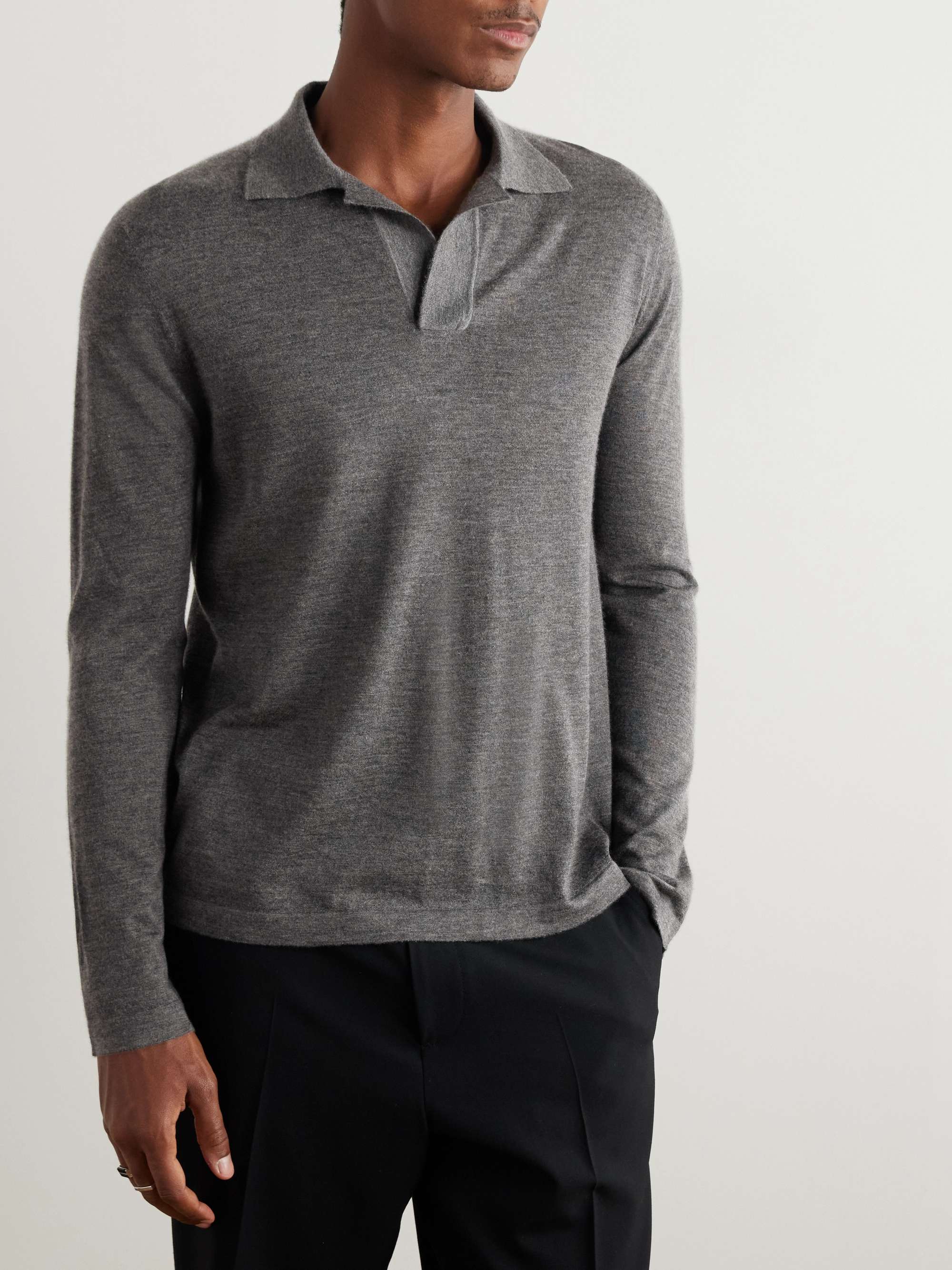 Frome Slim-Fit Cashmere Polo Shirt view