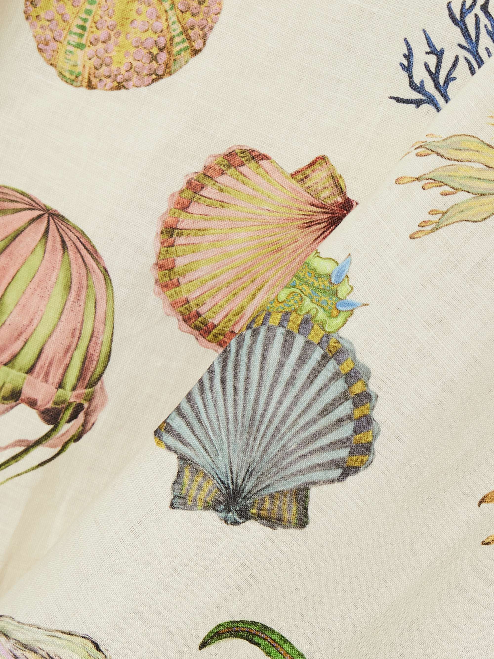 Sea printed linen shirt view
