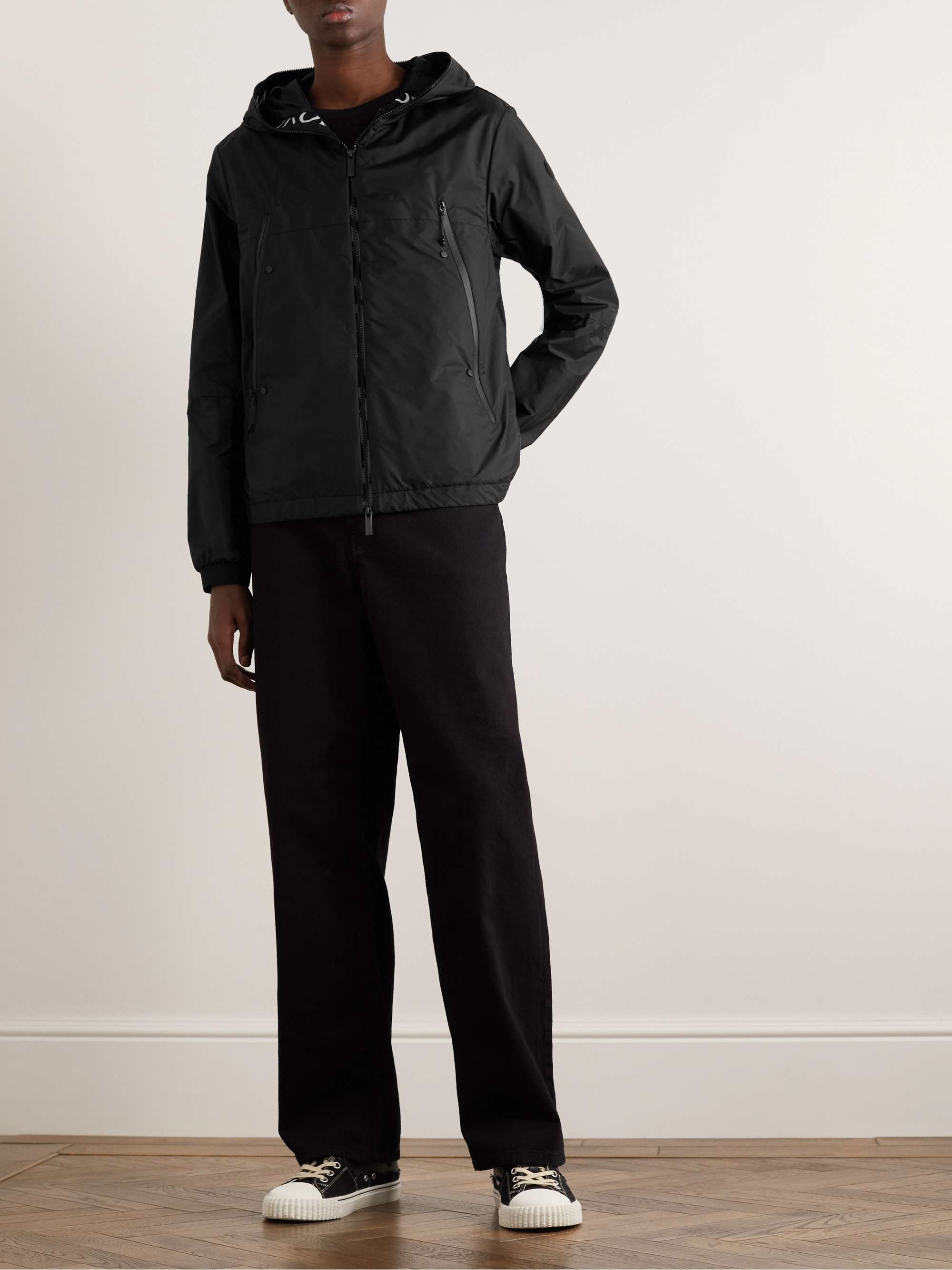Junichi Logo-Appliquéd Shell Hooded Jacket view