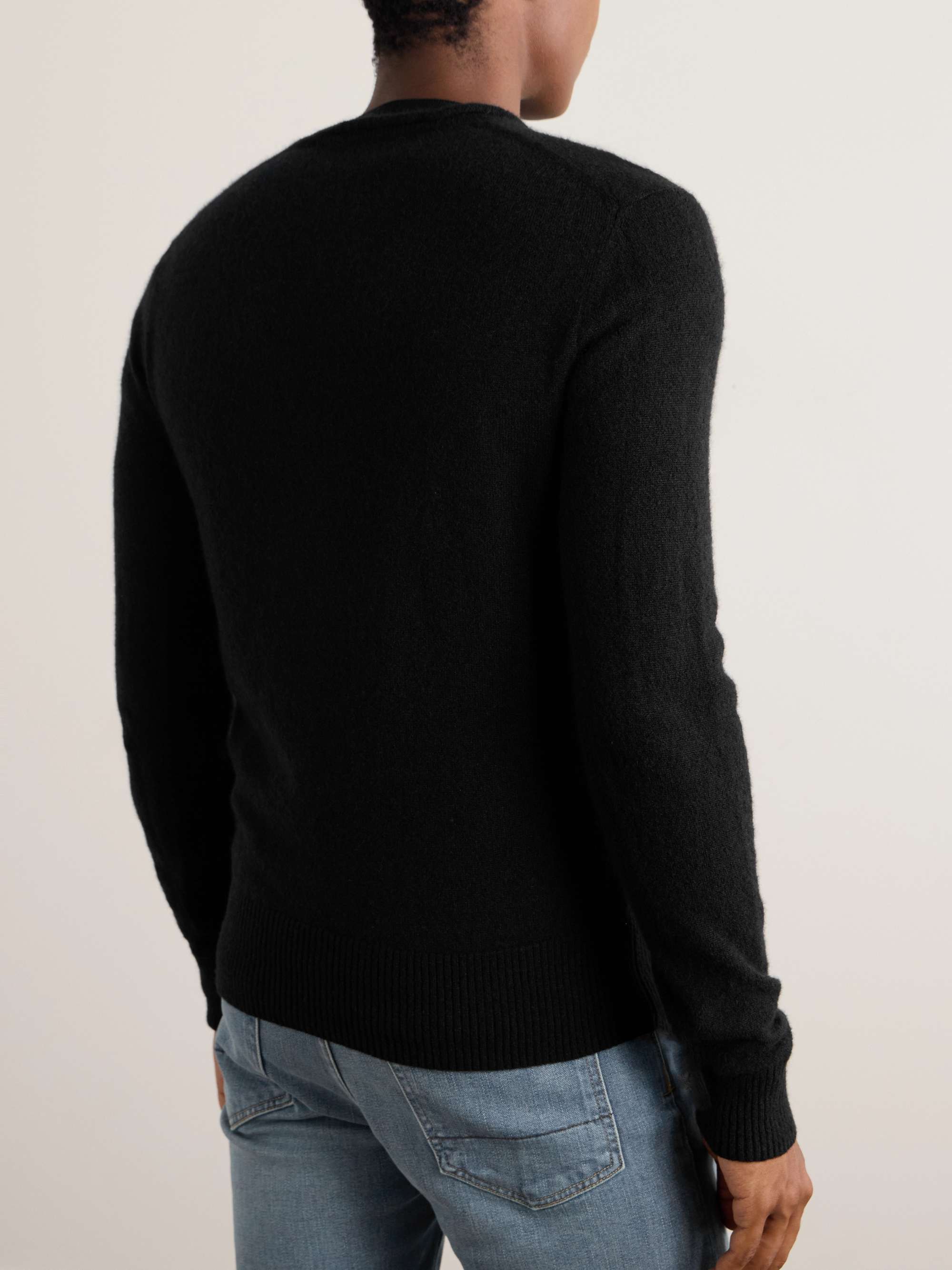 Slim-Fit Cashmere and Silk-Blend Sweater view
