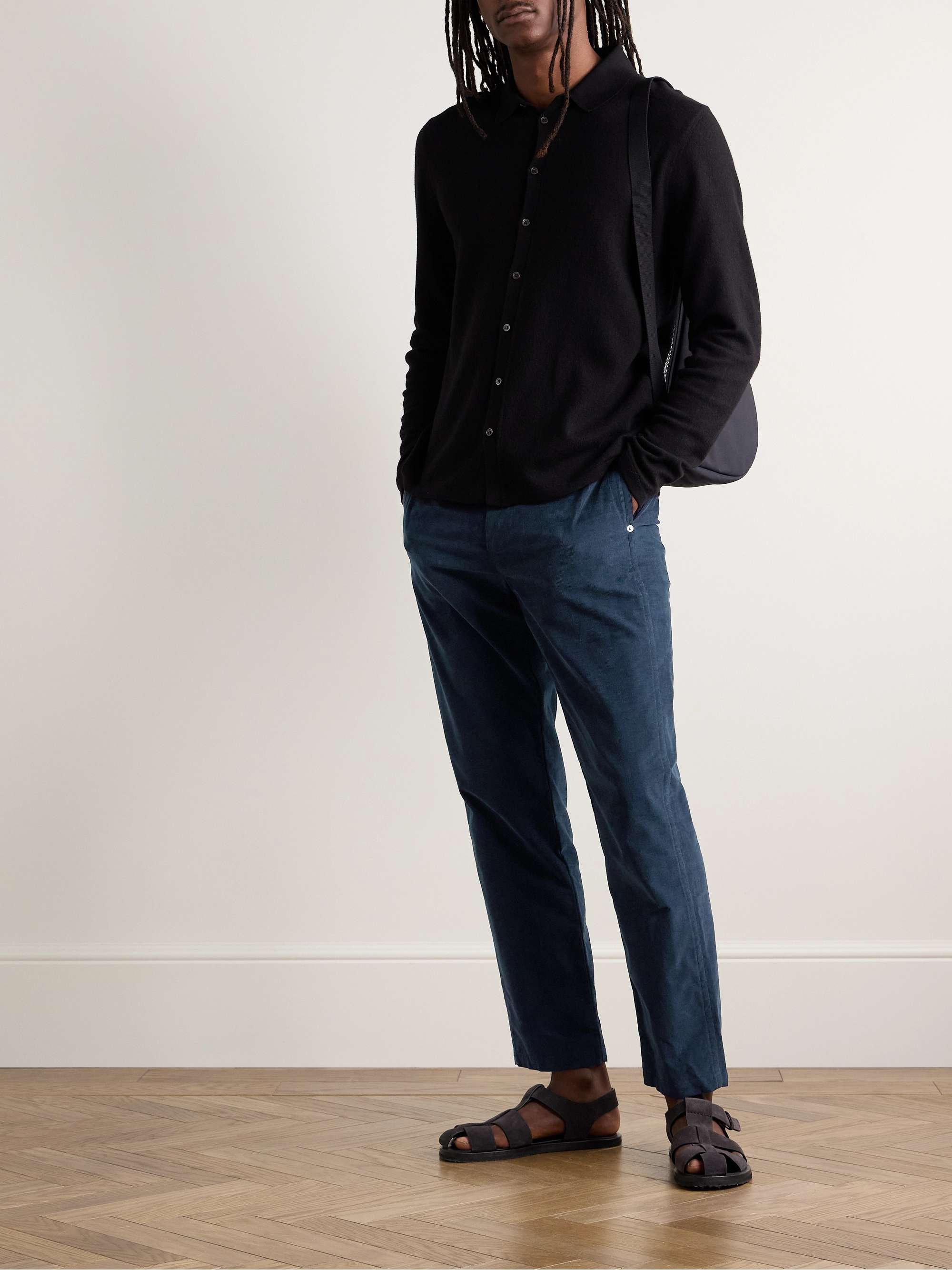 Rhys Straight-Leg Cotton-Corduroy Trousers view