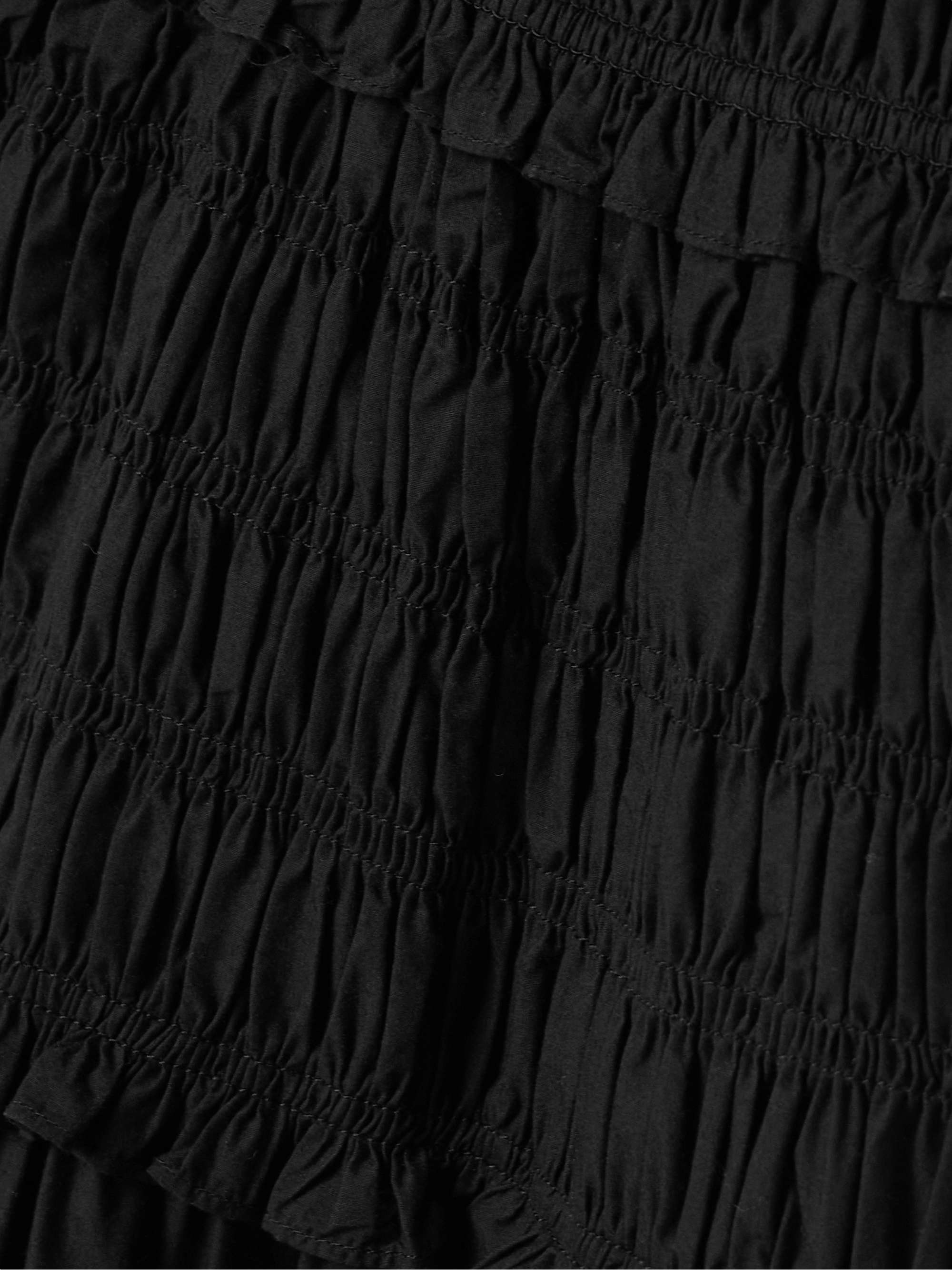 Marianne shirred organic cotton-poplin midi dress view