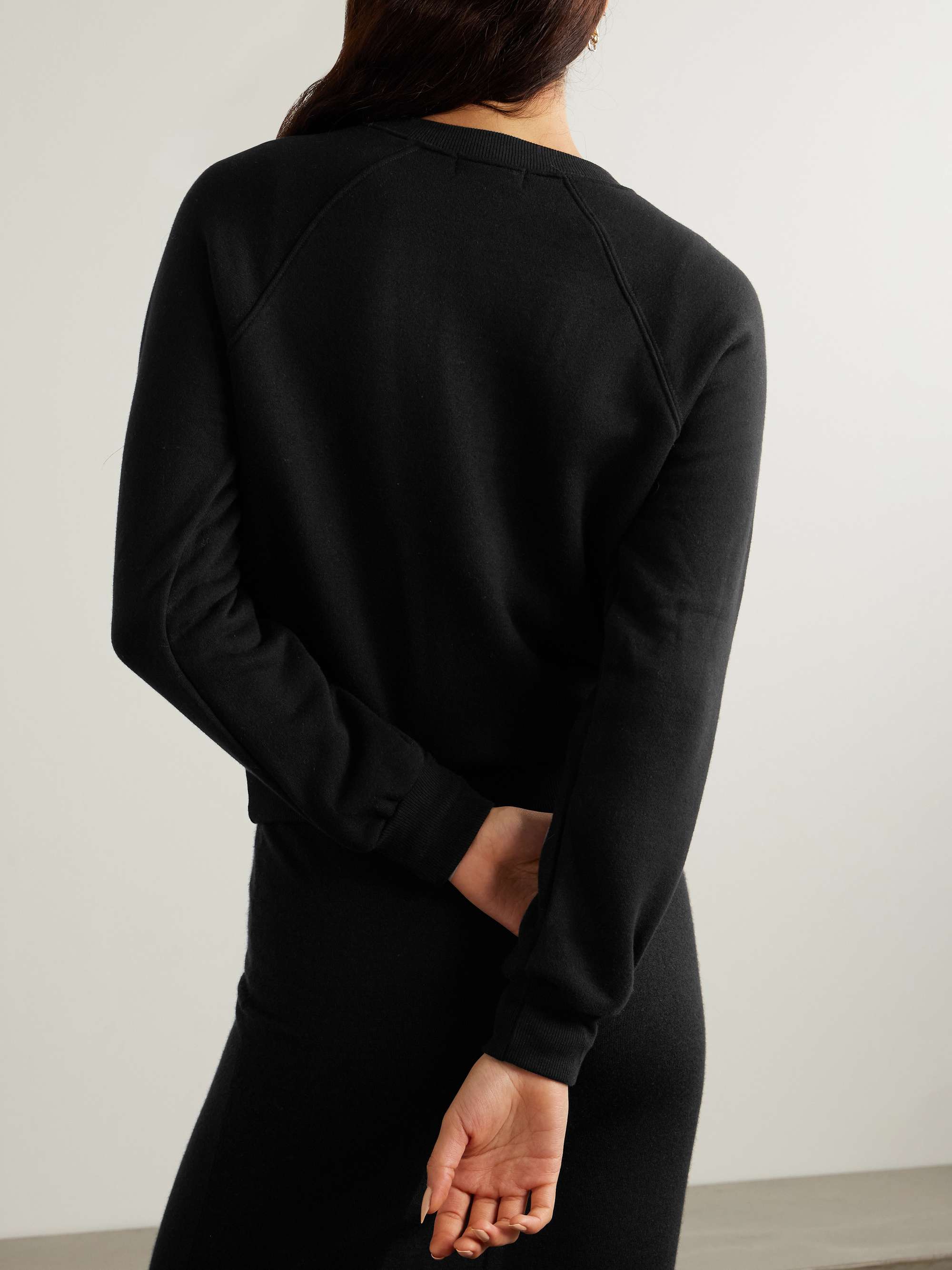 Embroidered cotton and modal-blend jersey sweatshirt view