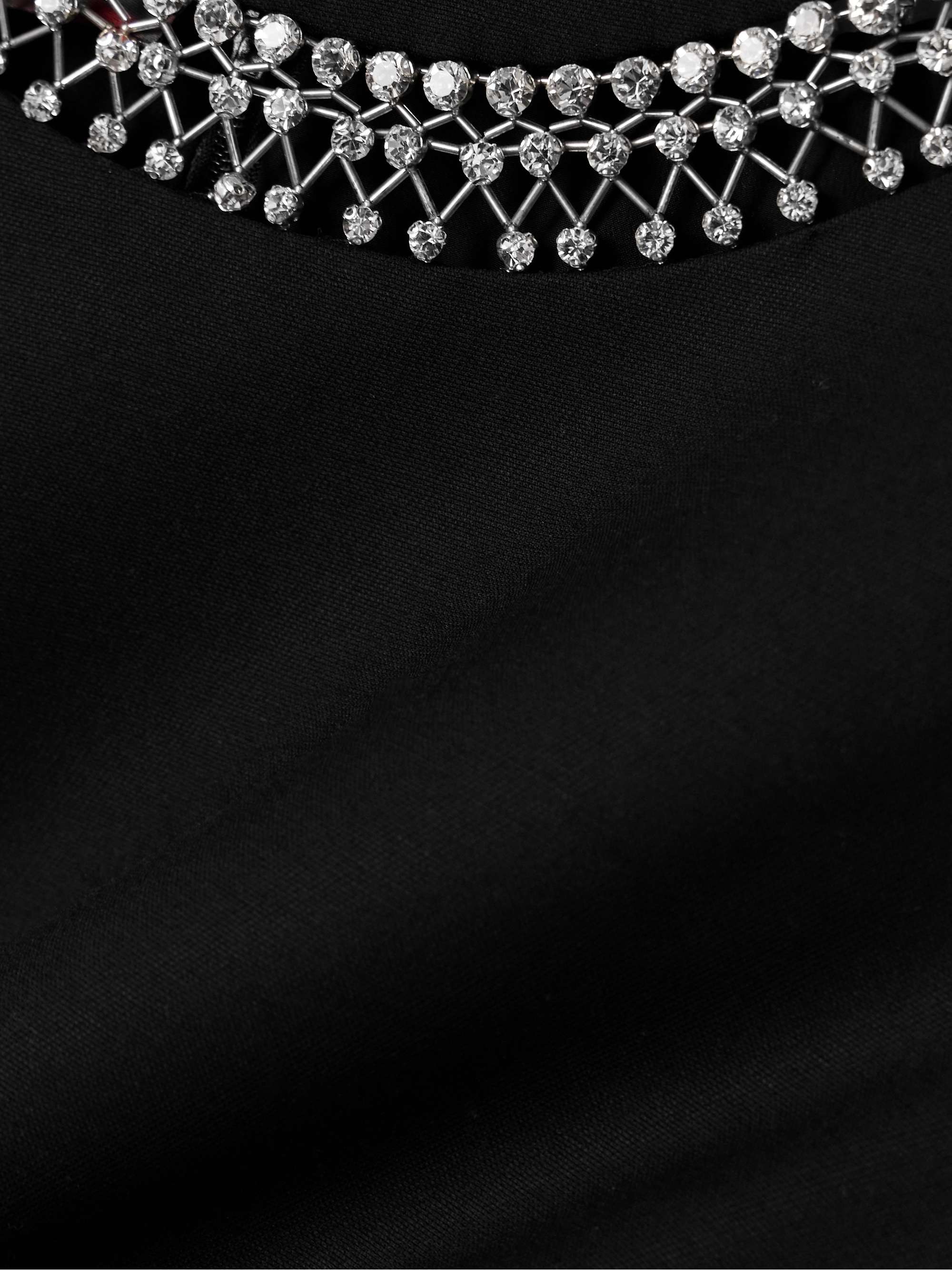 Embellished silk and wool-blend cady mini dress view