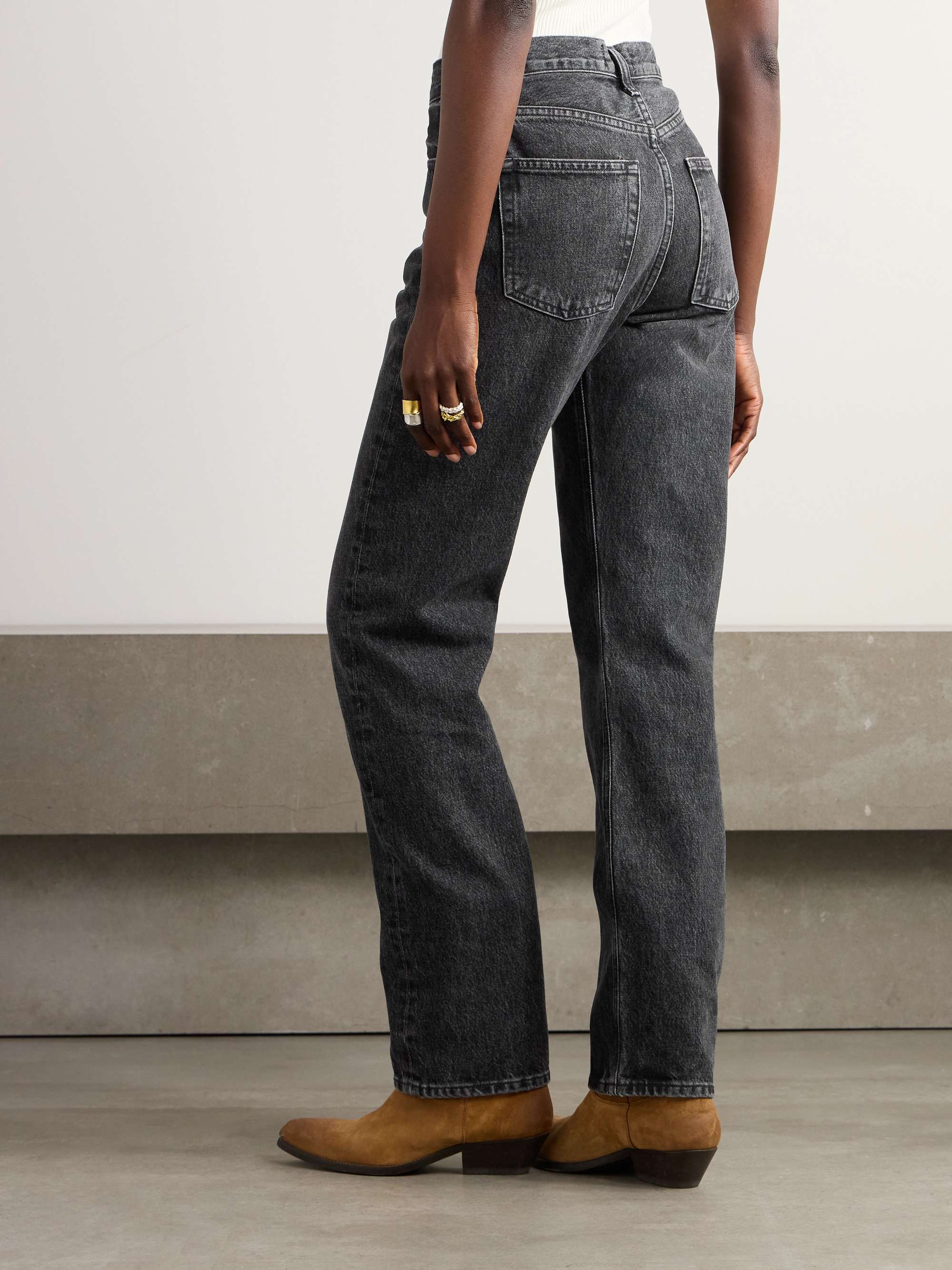 Kelly high-rise straight-leg organic jeans view