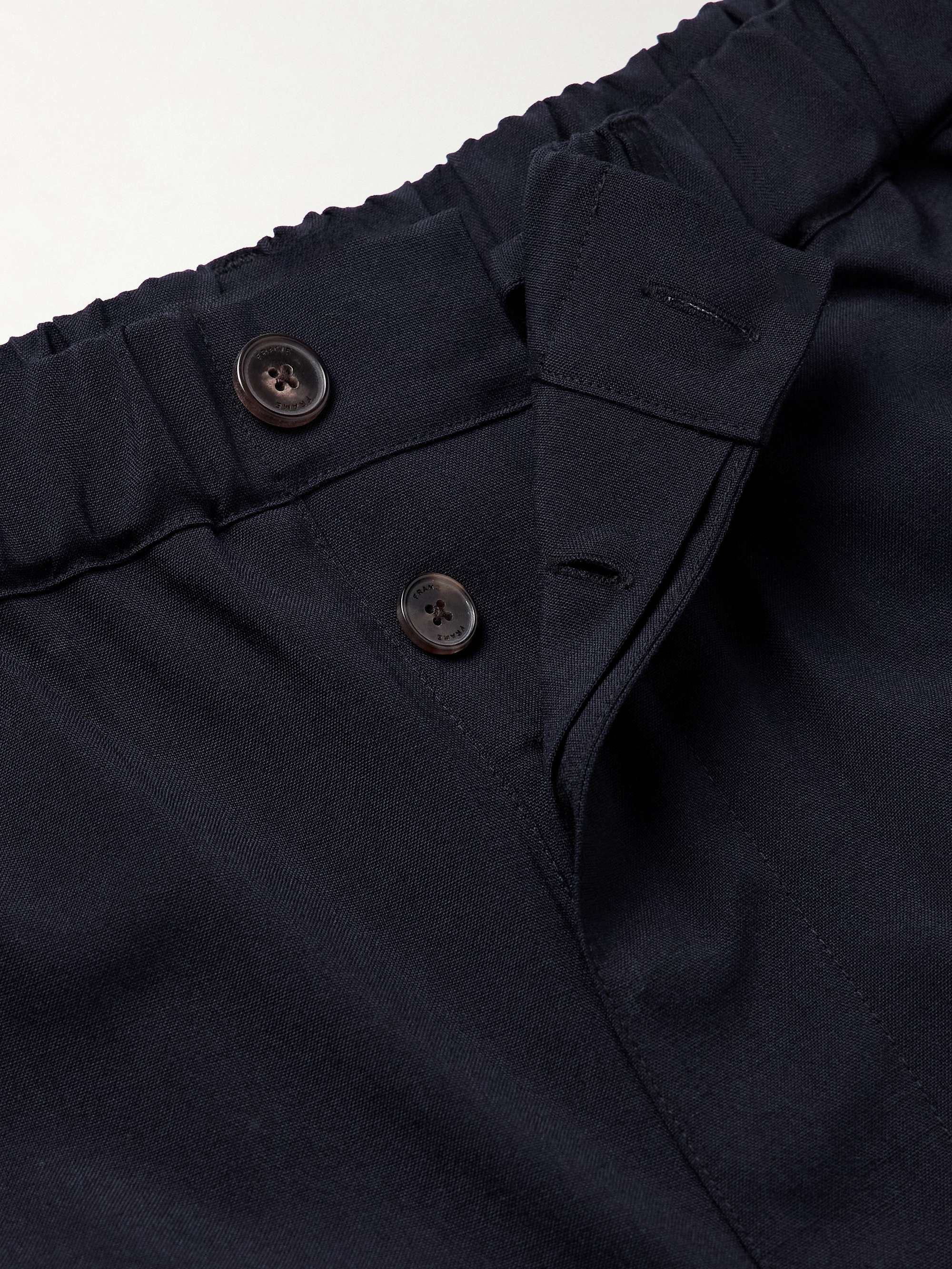 Easy Straight-Leg Wool-Twill Trousers view