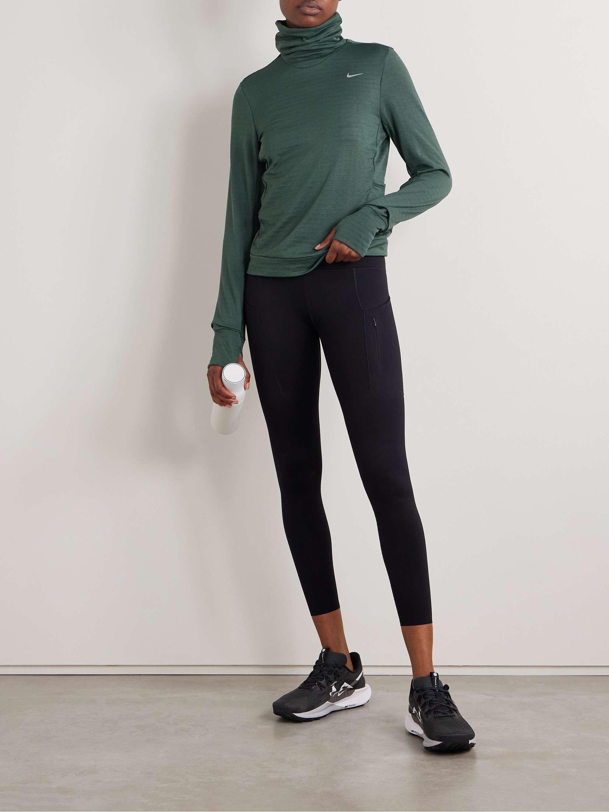 Swift Element ribbed Therma-FIT turtleneck top view