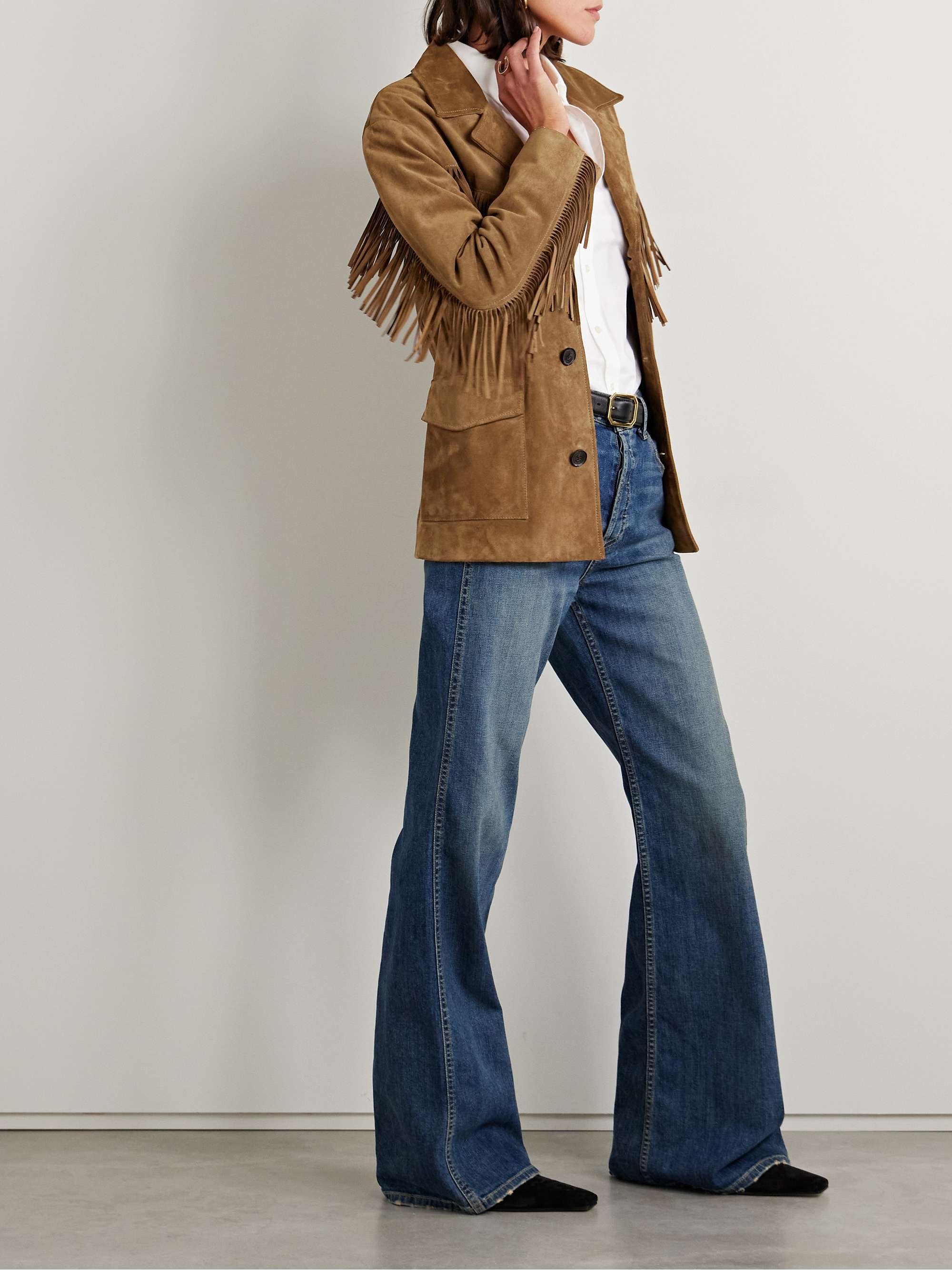 Maelle fringed suede jacket view