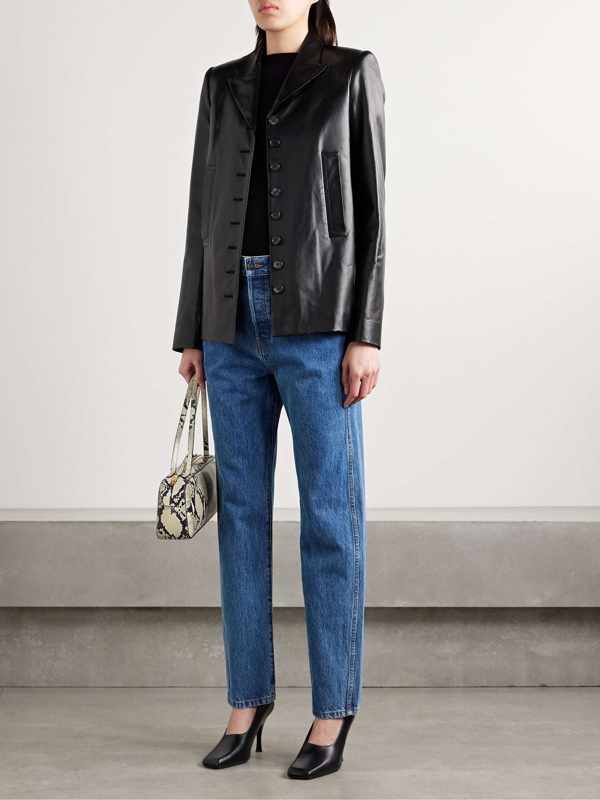Saraphina leather jacket view