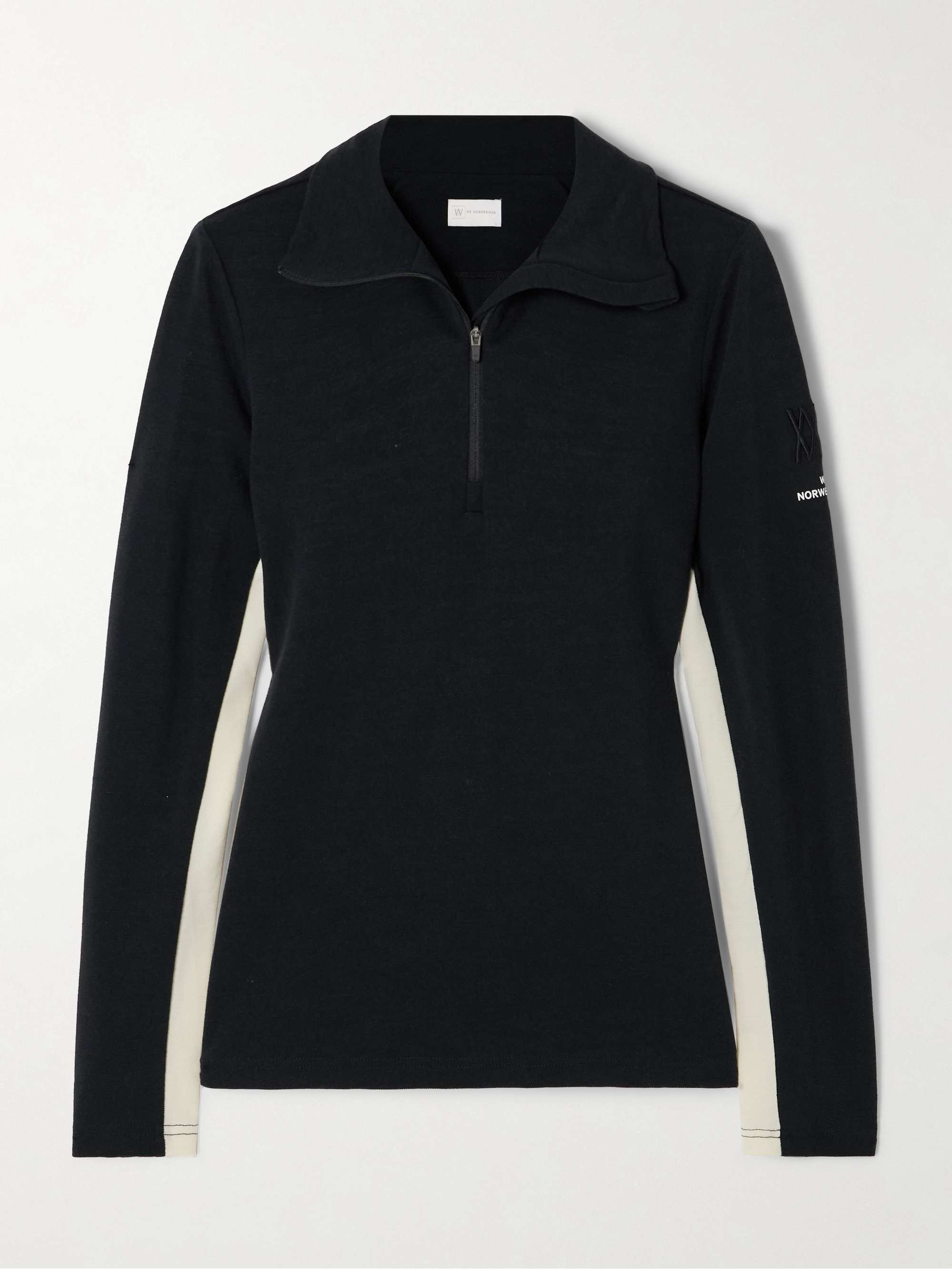 Voss merino wool-blend piqué ski top view