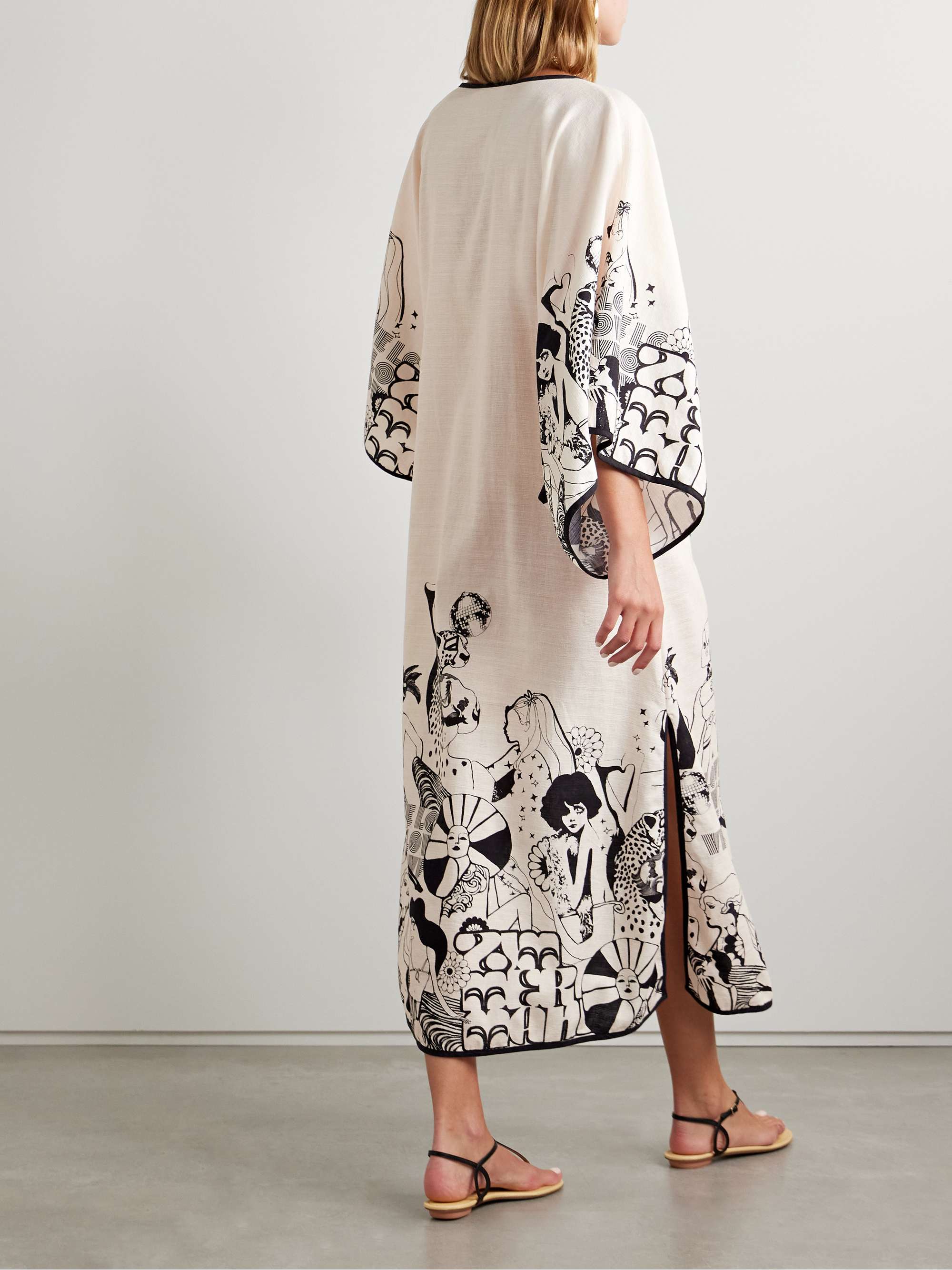 Maxine printed cotton-gauze kaftan view