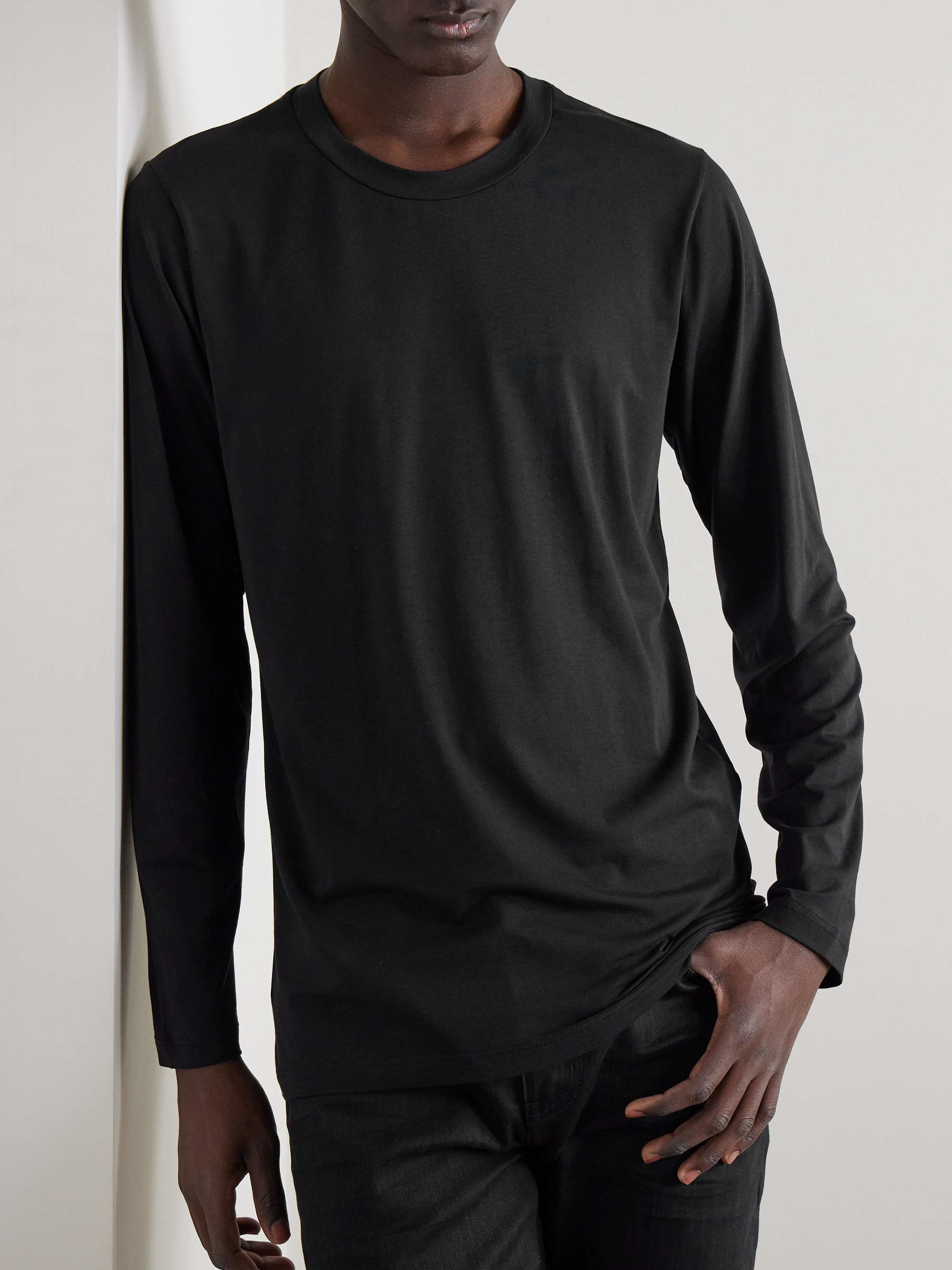 Slim-Fit Stretch Cotton and Modal-Blend Jersey T-Shirt view