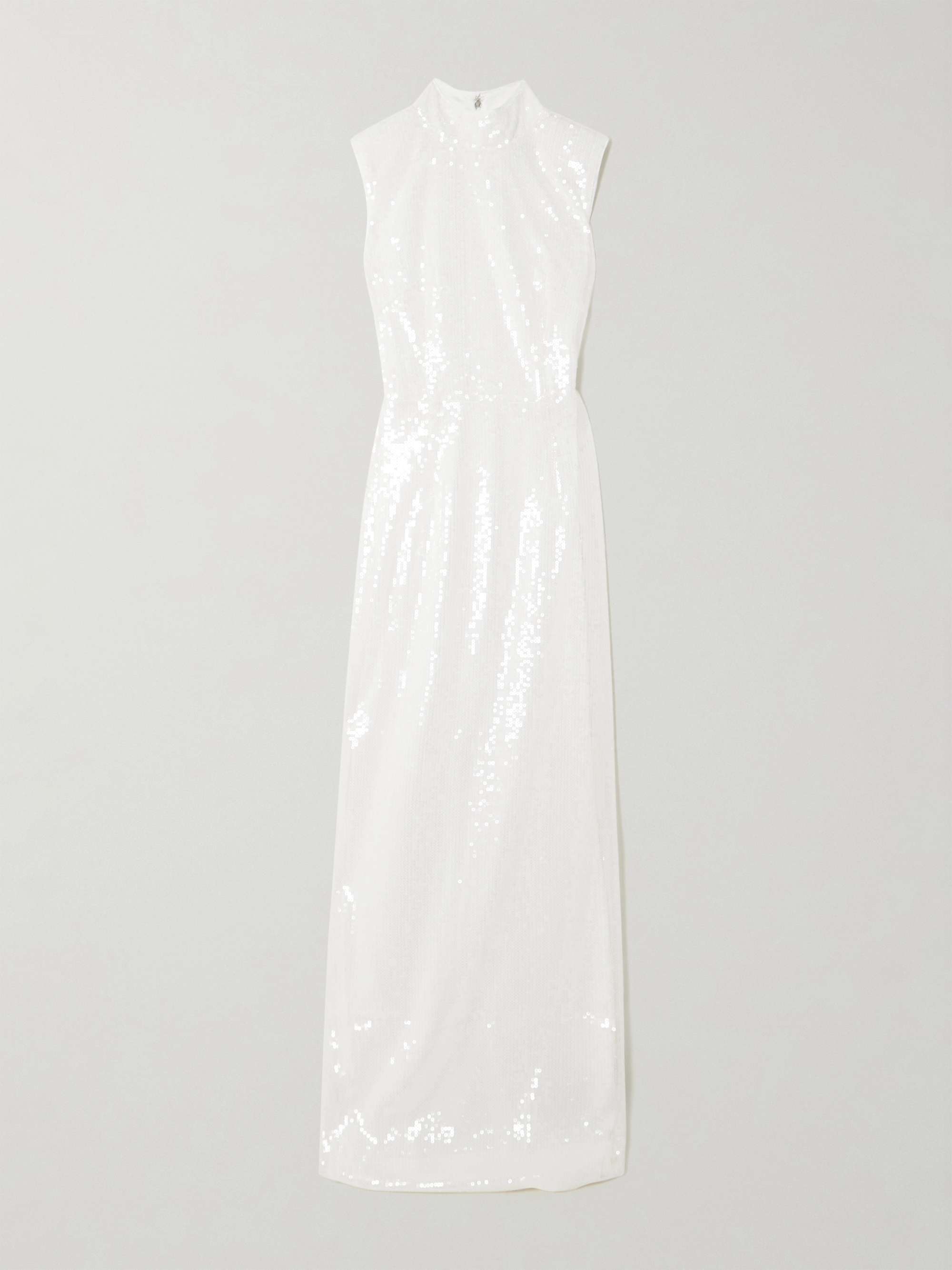 Sequined recycled-satin maxi dress view