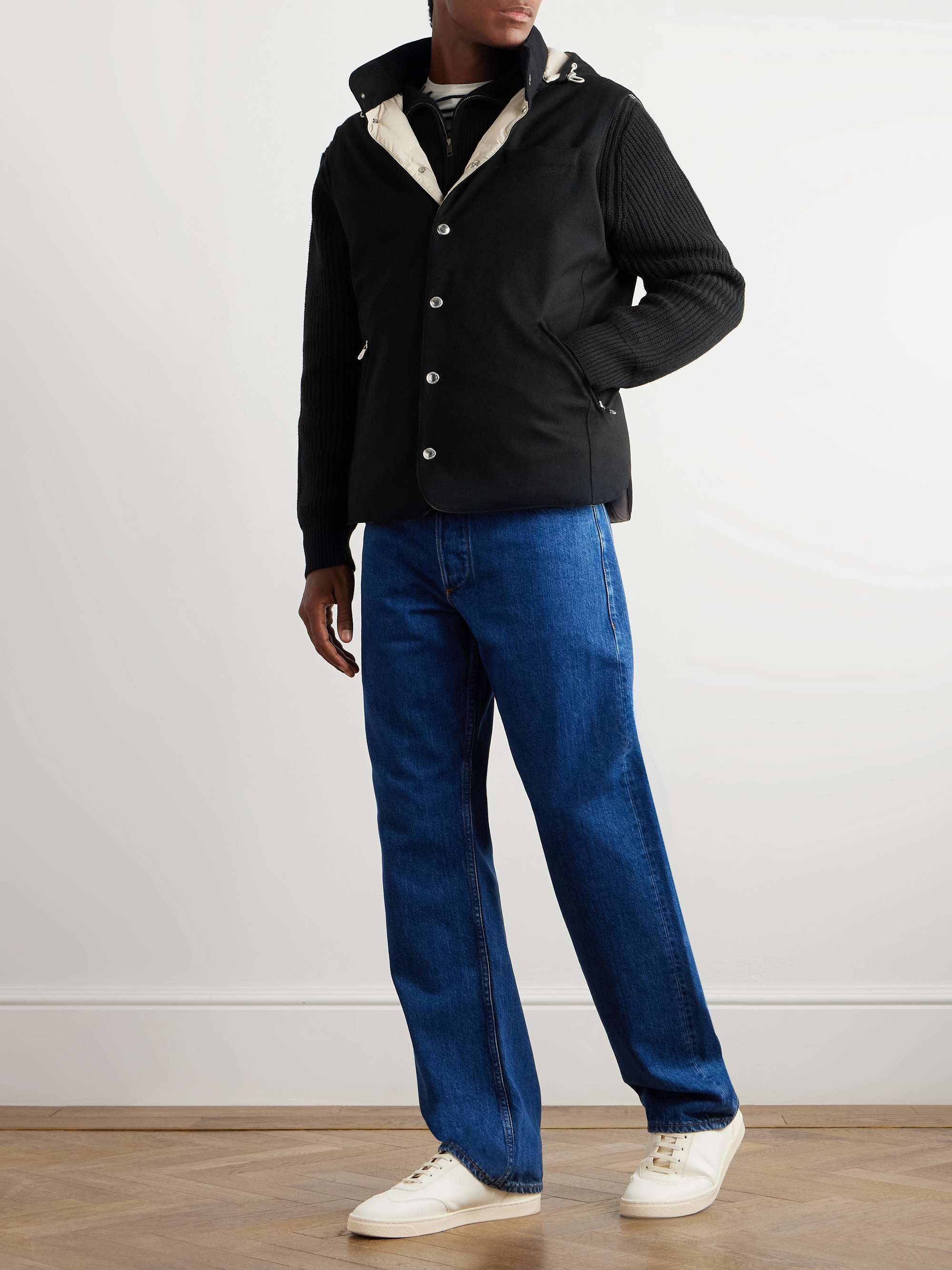 Padded Wool Hooded Gilet view