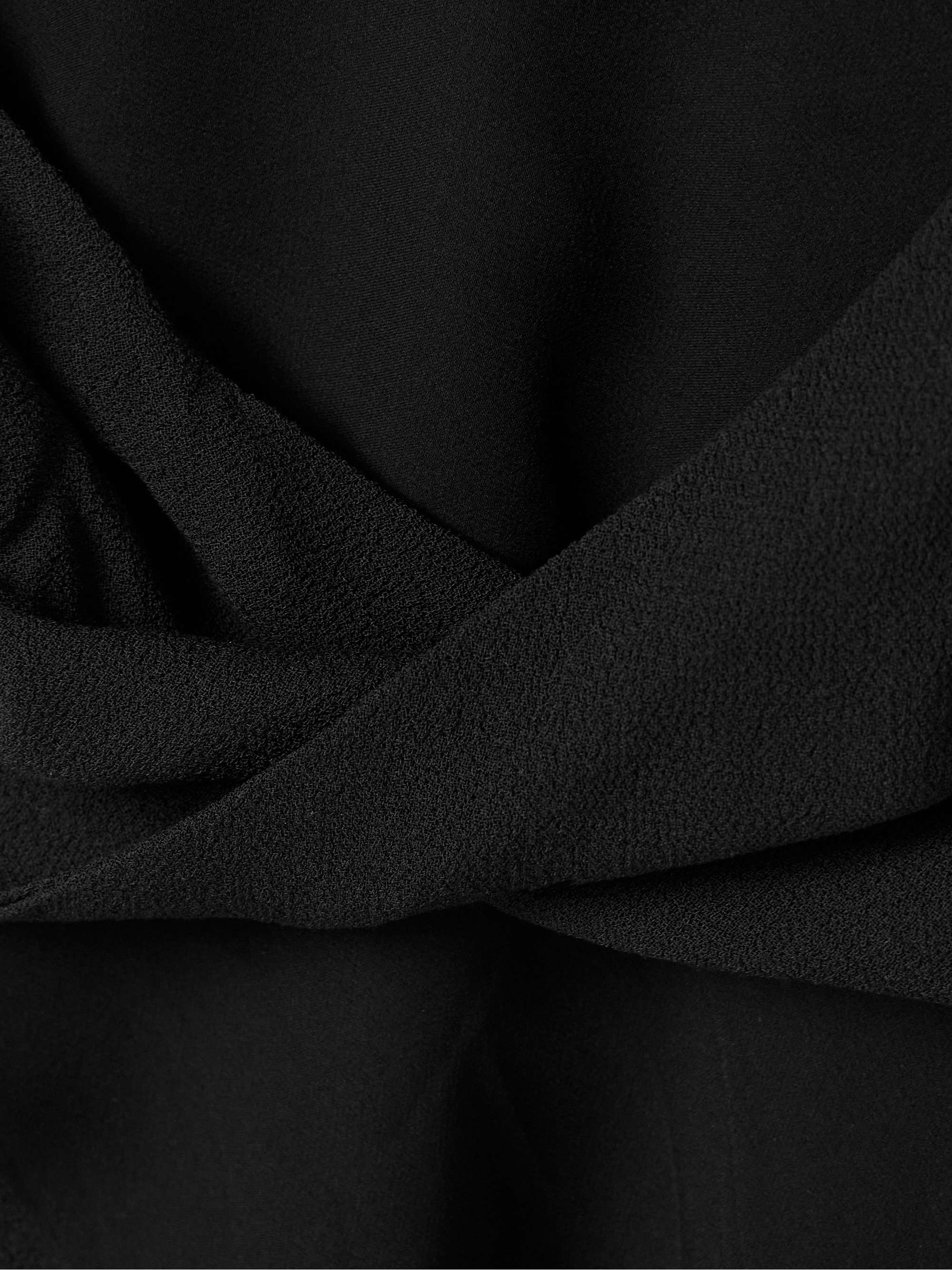 Esme layered draped silk-chiffon and wool-crepe maxi dress view