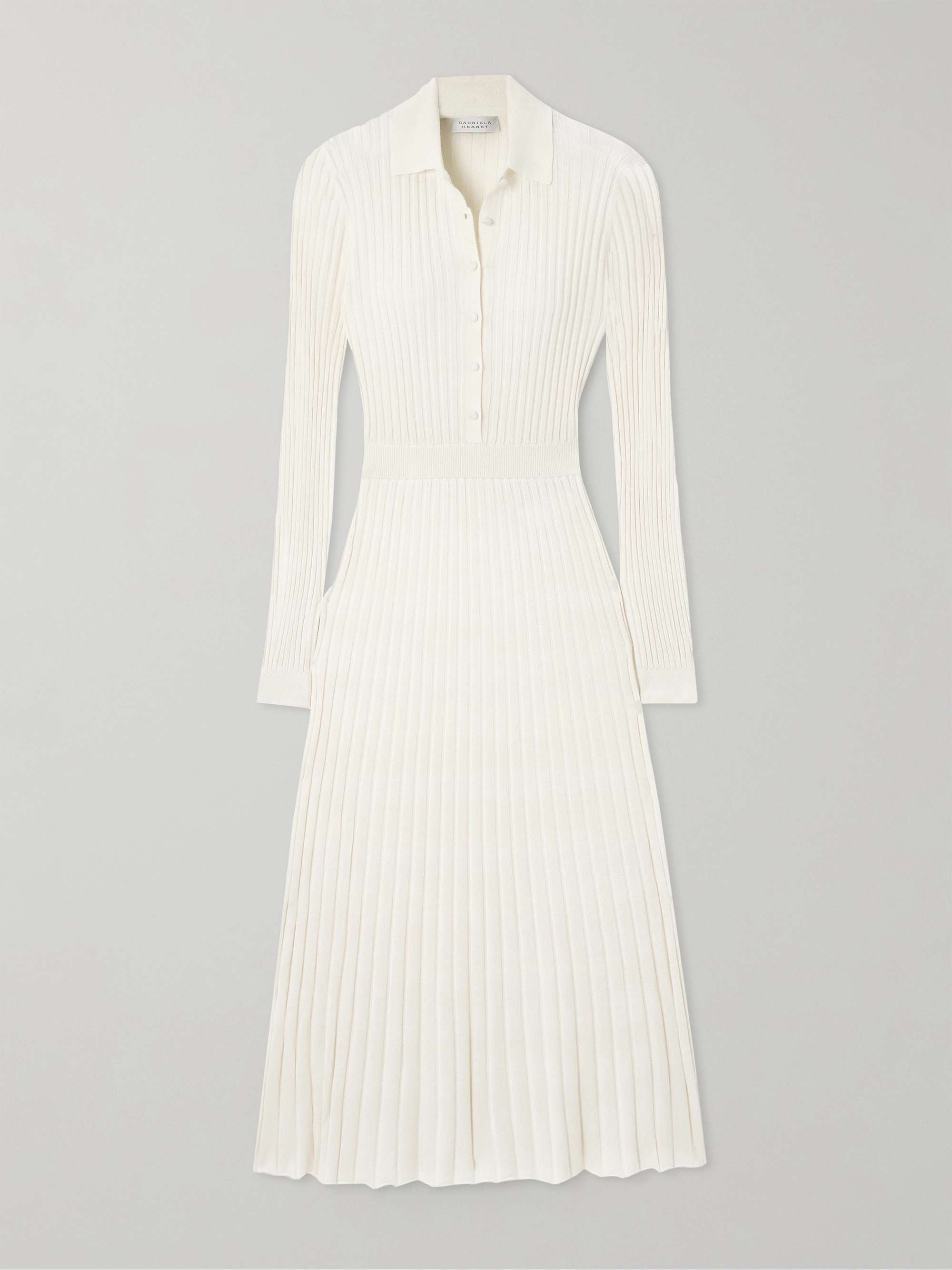 Ardor ribbed cashmere and silk-blend midi dress view