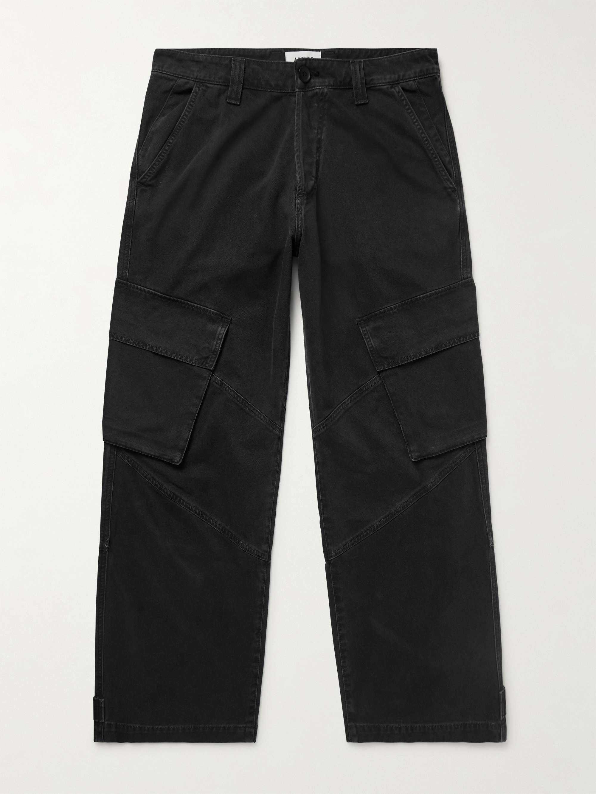 Wilson Wide-Leg Cotton-Twill Cargo Trousers view