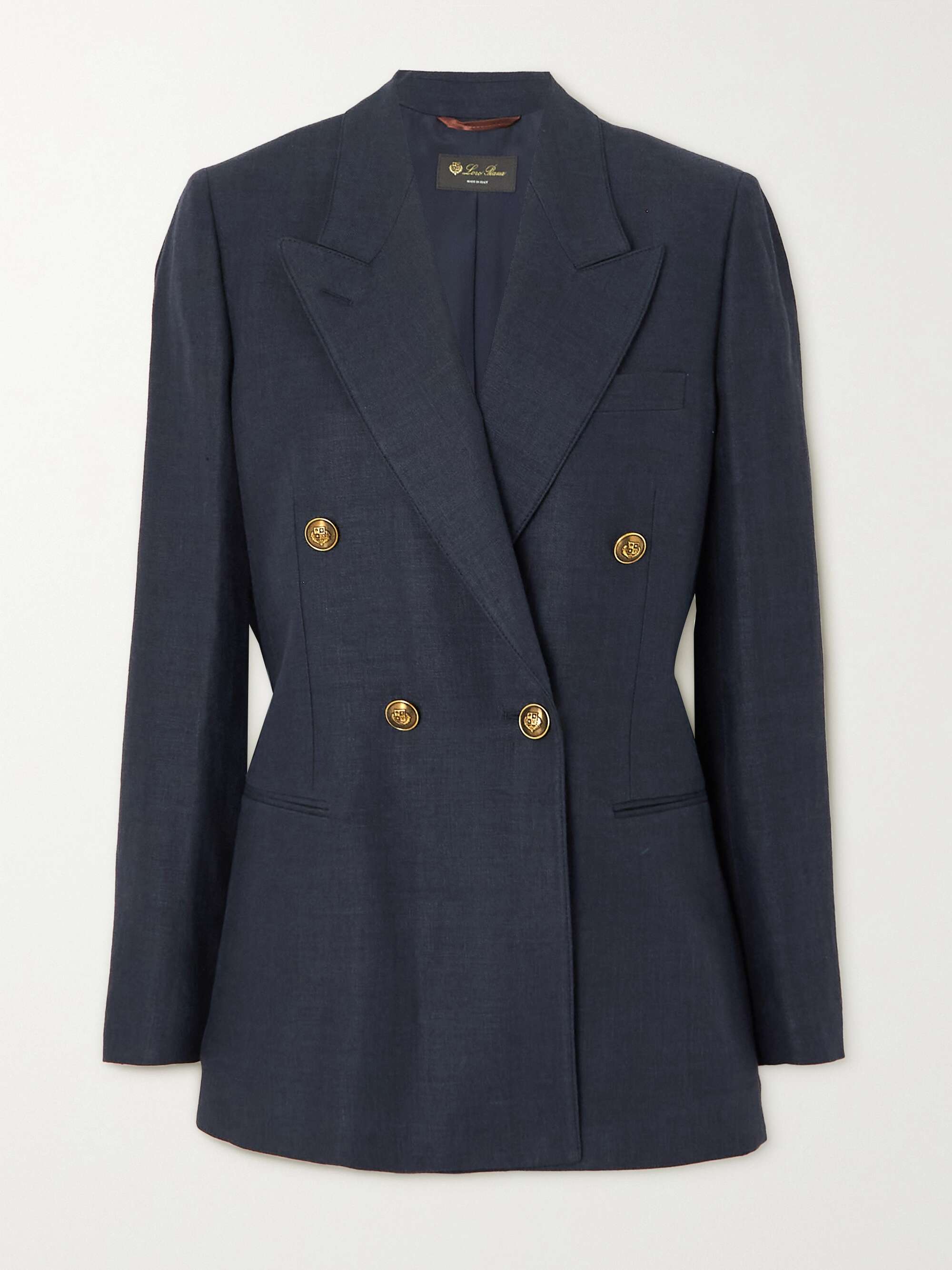 Aurora linen and wool-blend twill blazer view