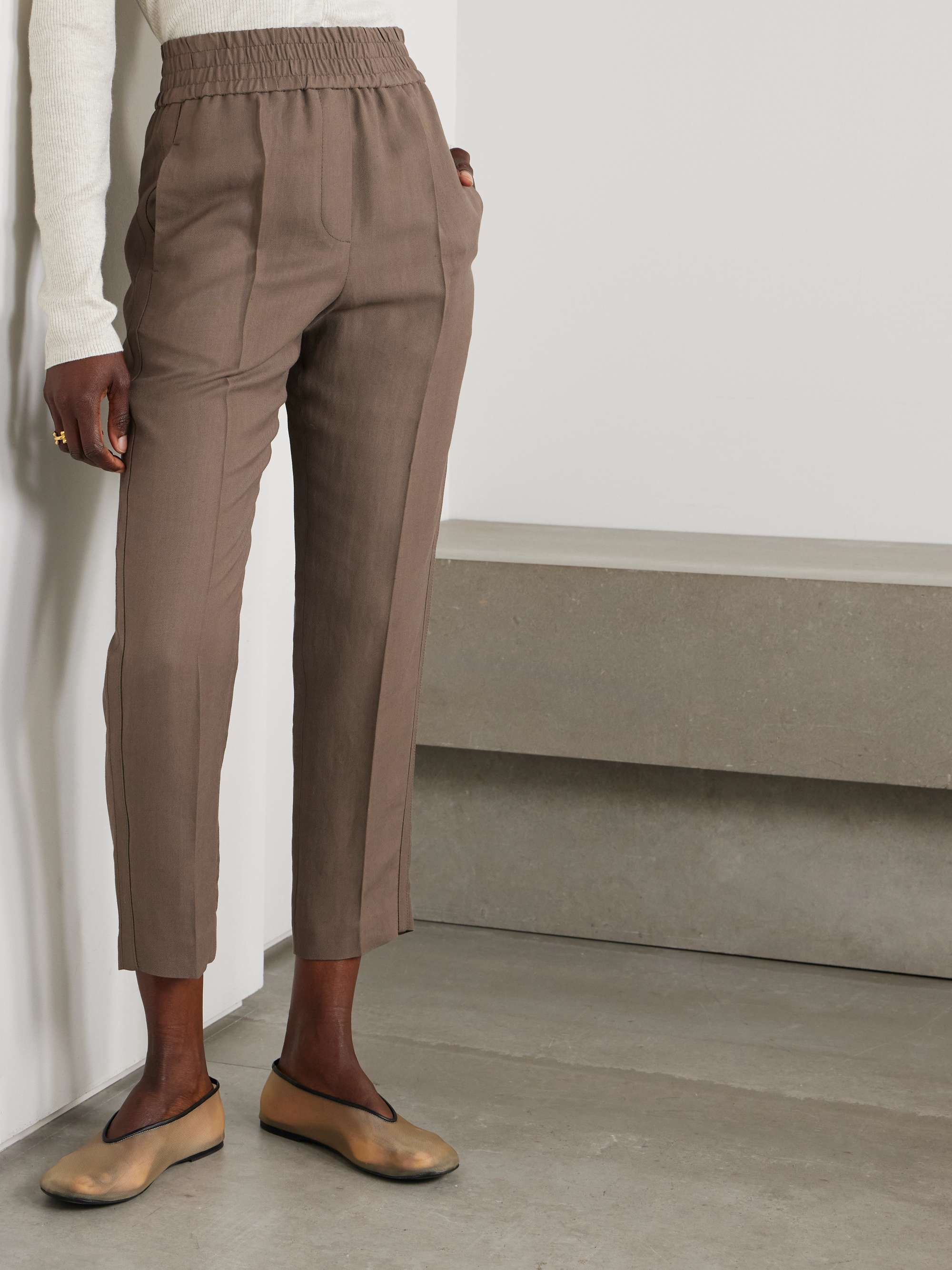 Woven tapered pants view