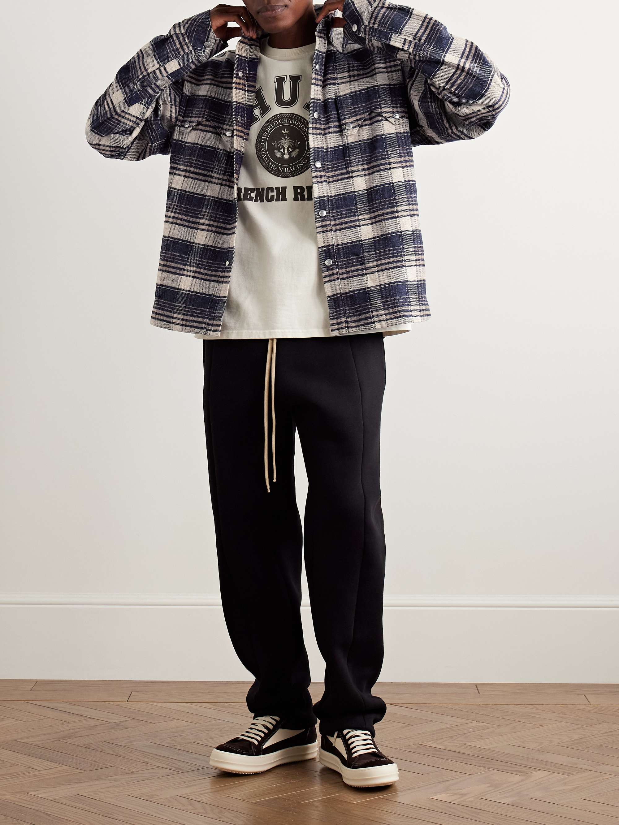 Checked Cotton-Flannel Overshirt view