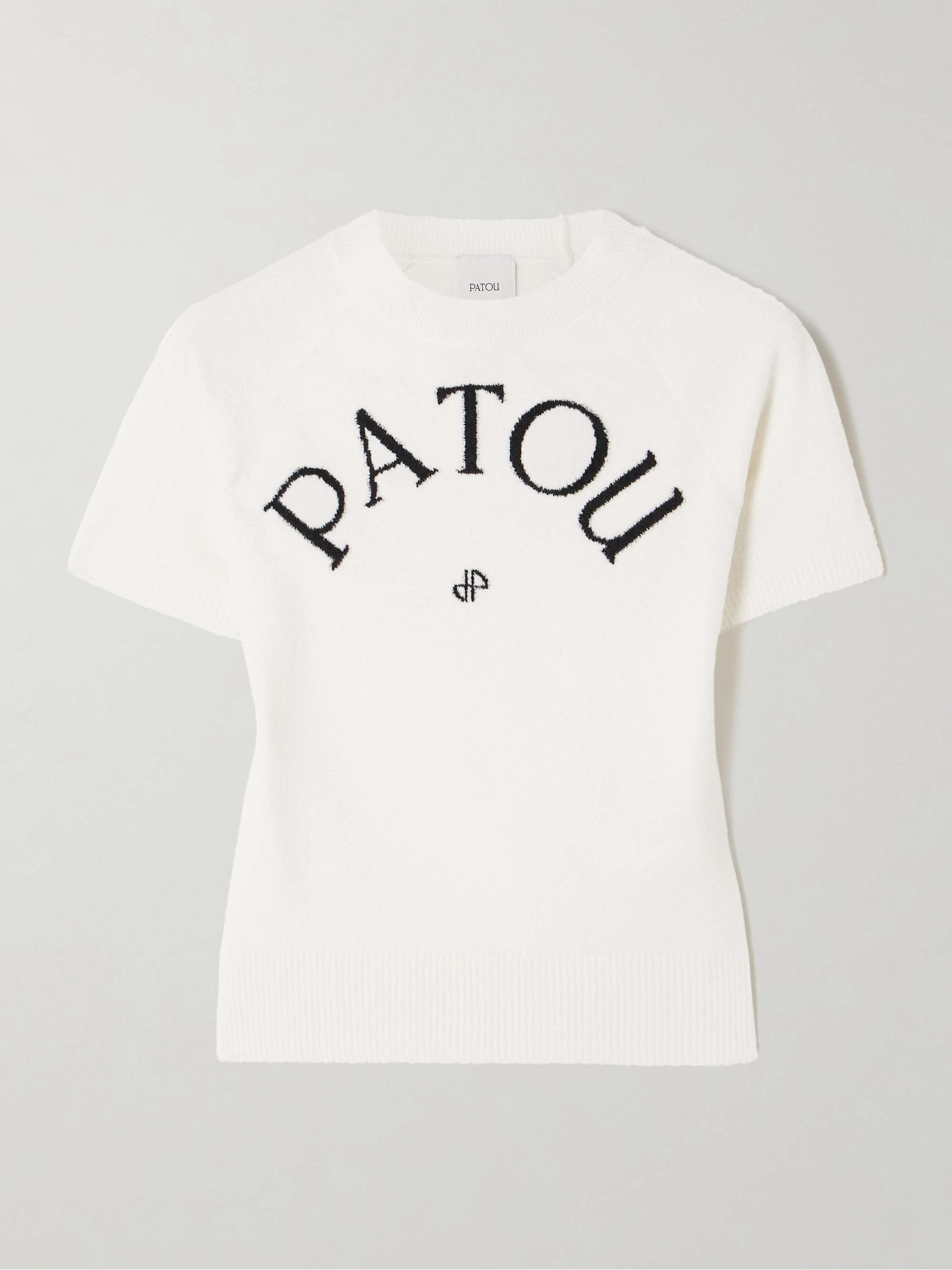 Jacquard-knit cotton-blend sweater view