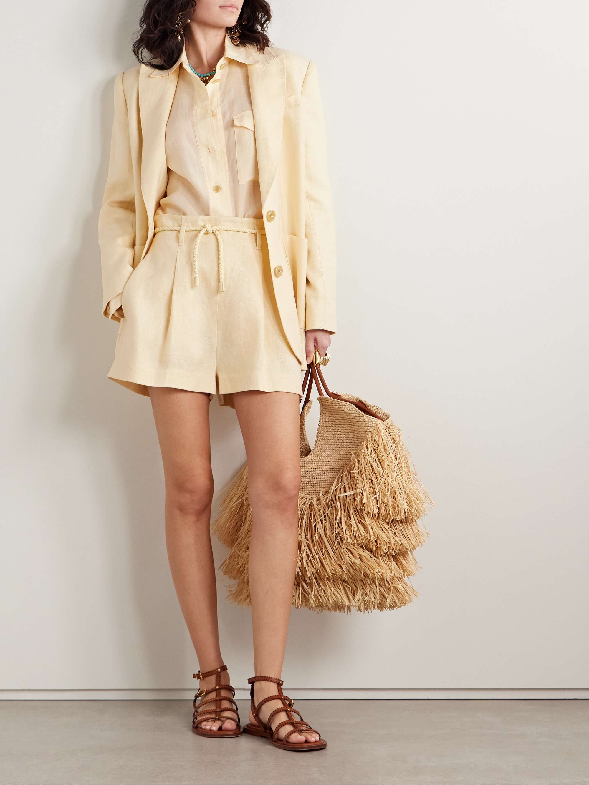 Illuminate linen blazer view