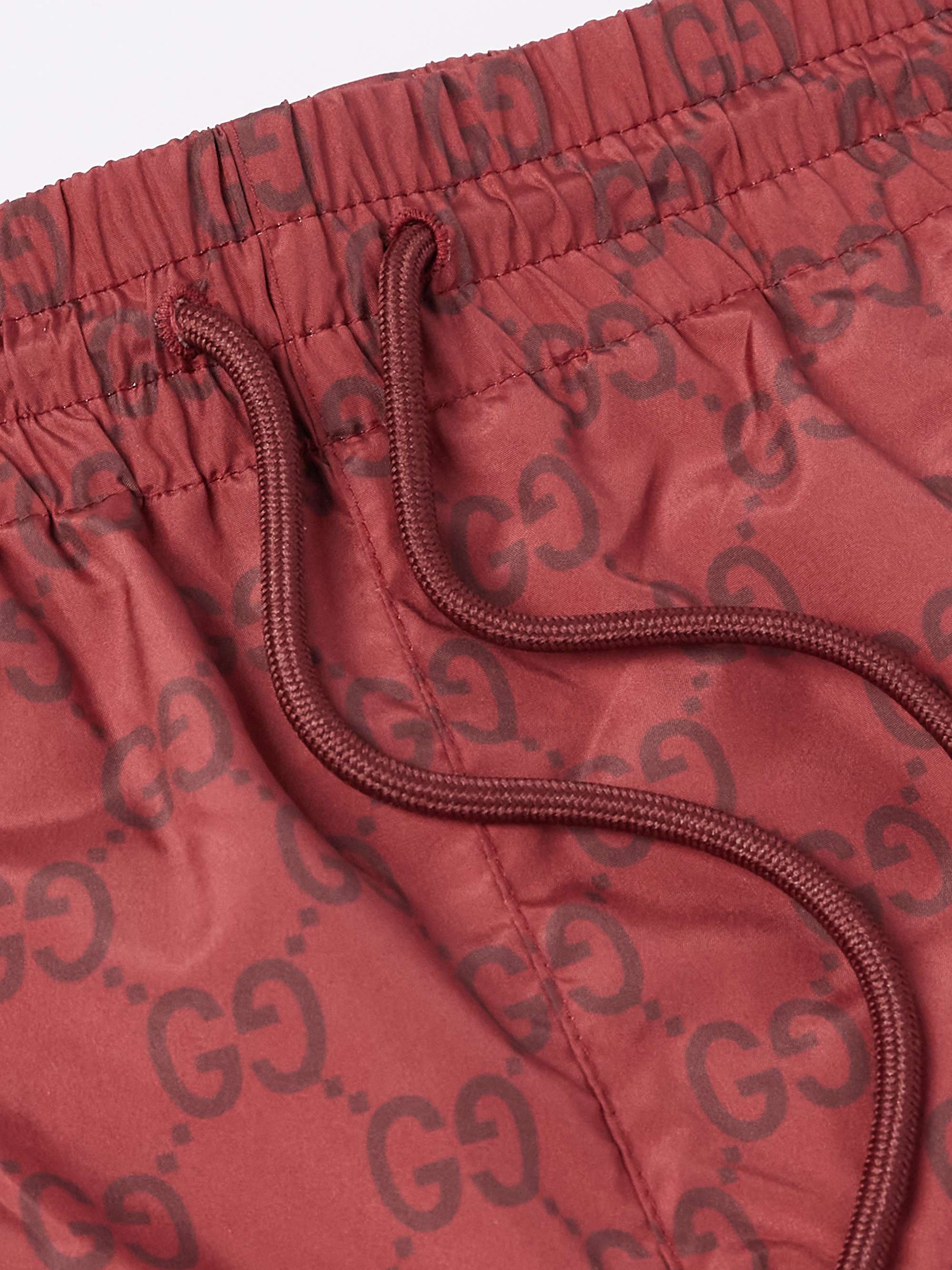 Straight-Leg Short-Length Logo-Print Swim Shorts view