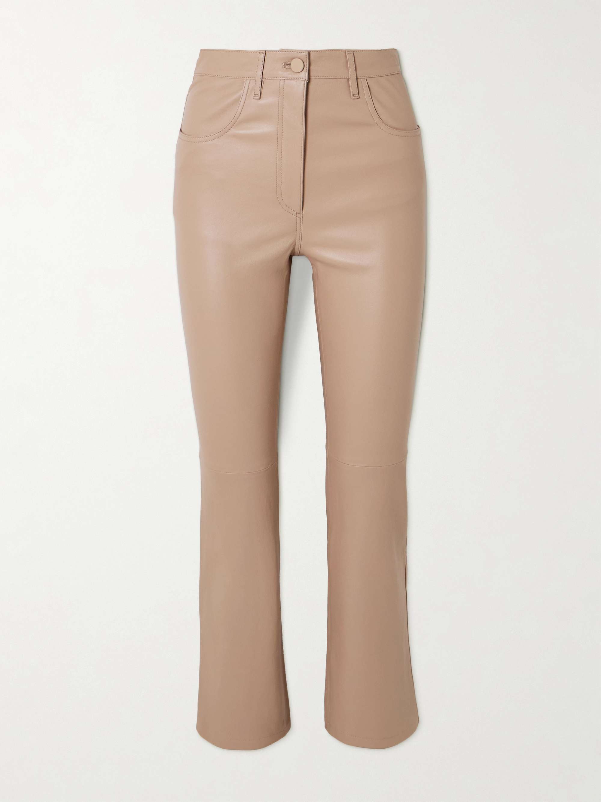 Duke cropped leather straight-leg pants view