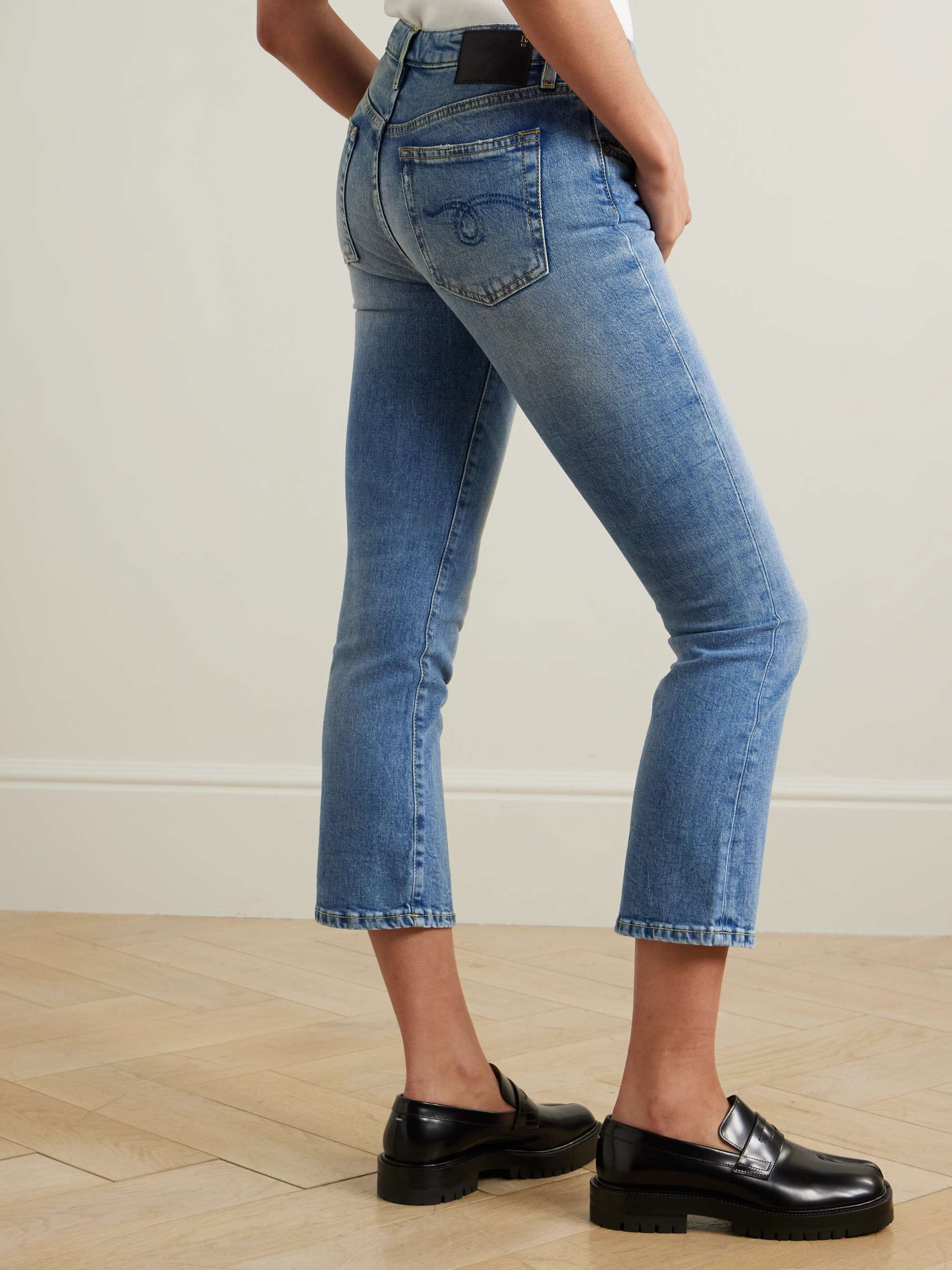 Kick Fit cropped mid-rise flared jeans view