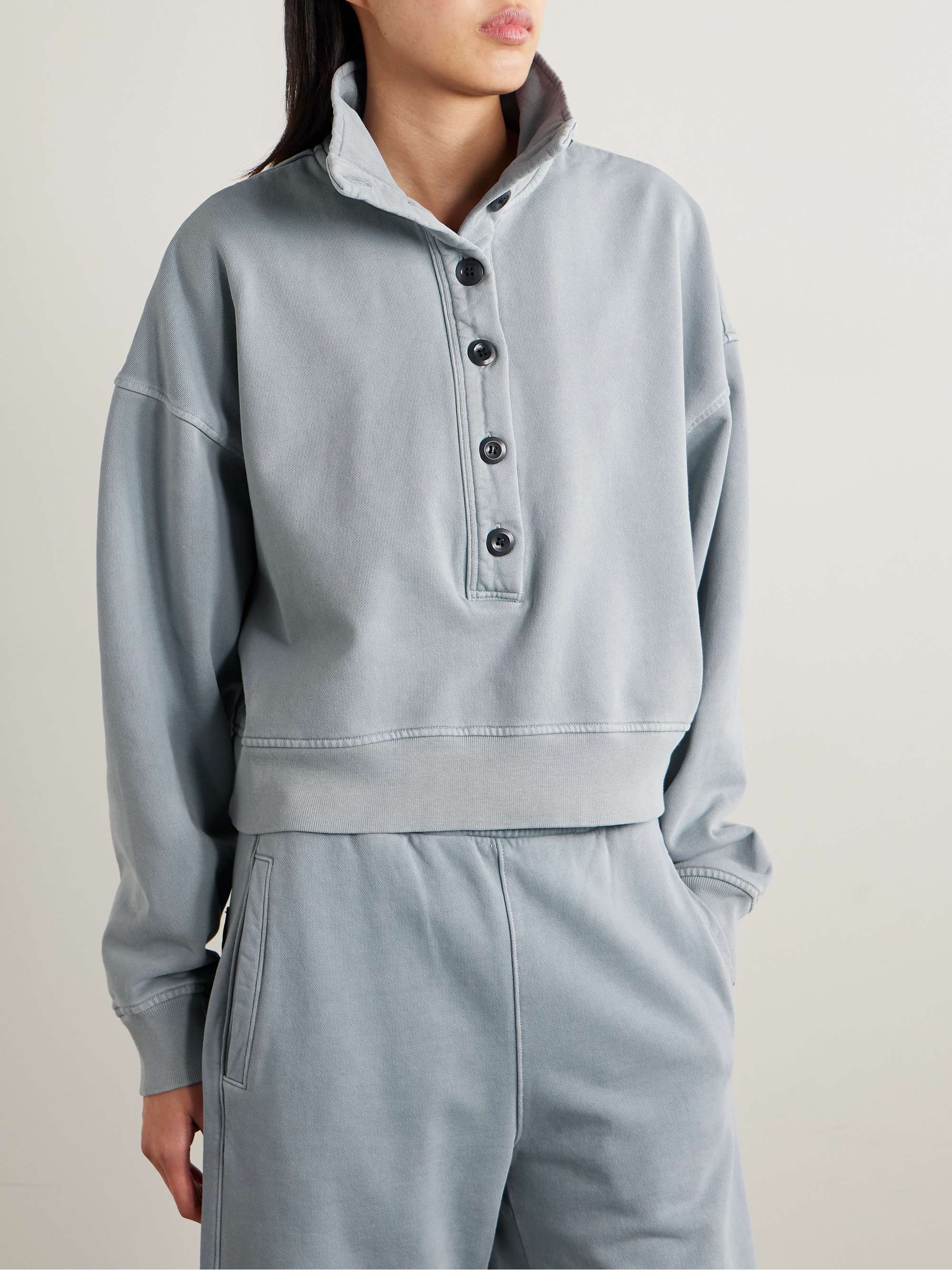 Mirelle cropped cotton-jersey sweatshirt view