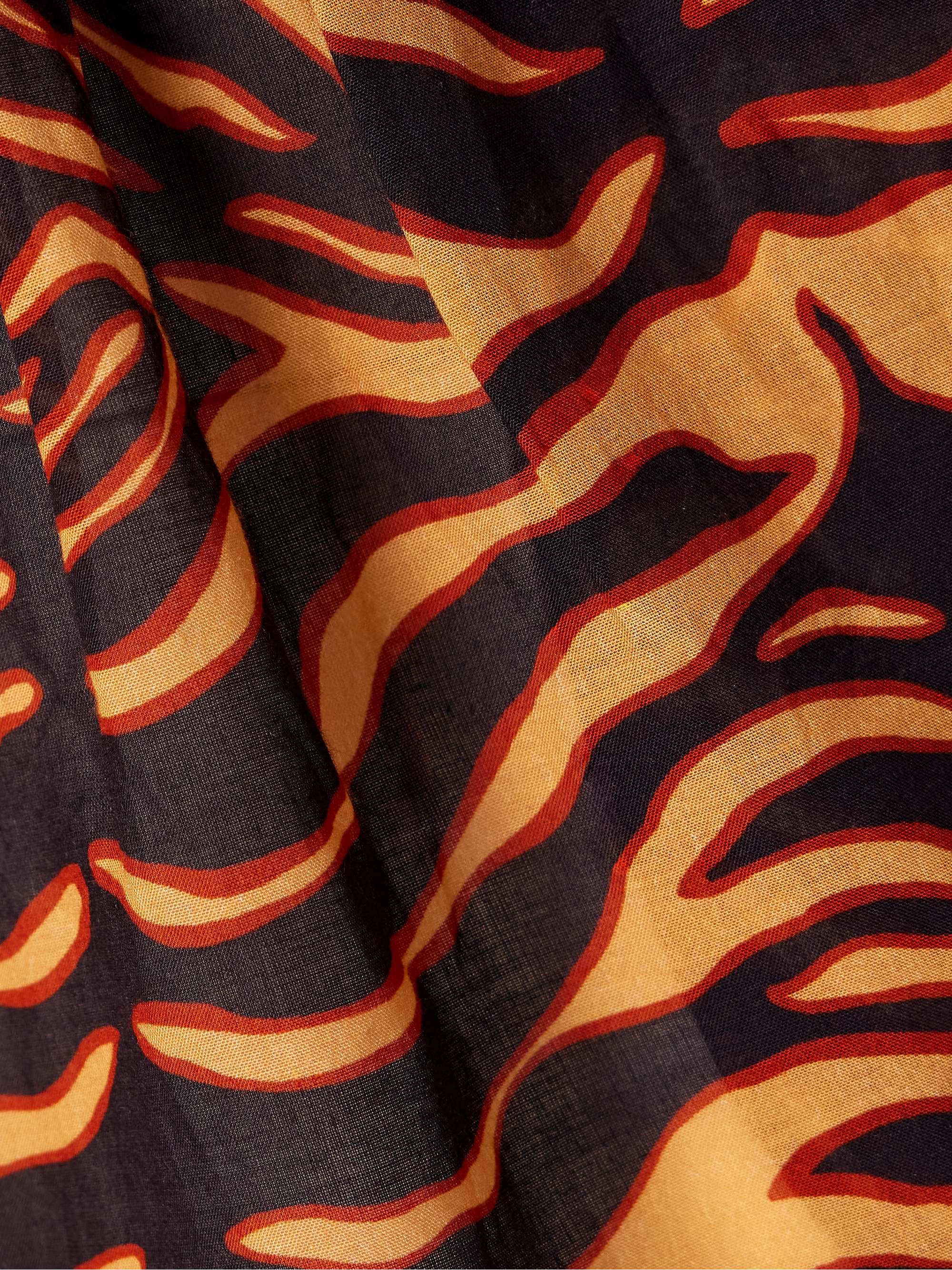 Bijou tiger-print cotton-blend voile shorts view
