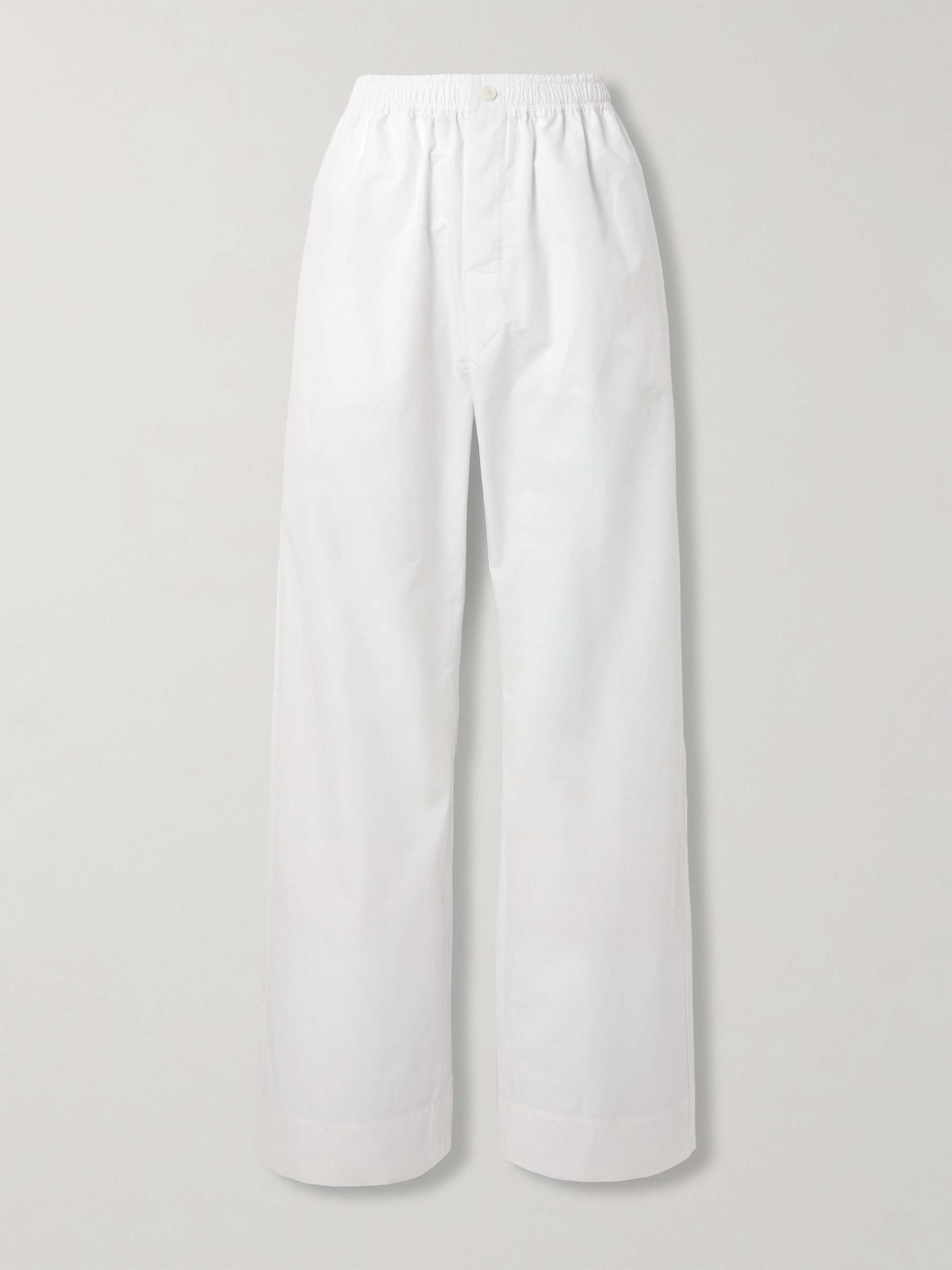 Cotton-poplin wide-leg pants view