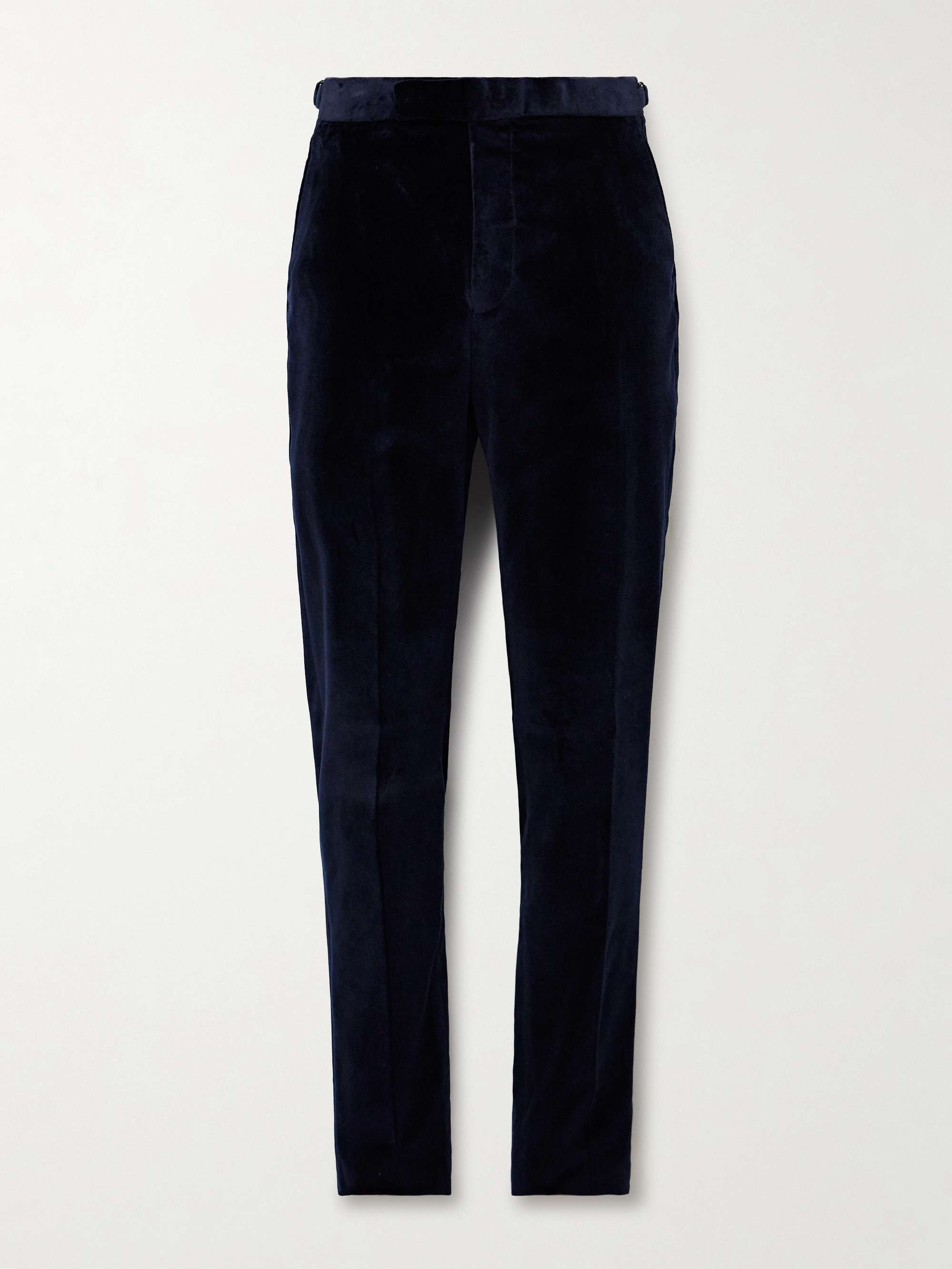 Chapman Straight-Leg Cotton-Velour Trousers view